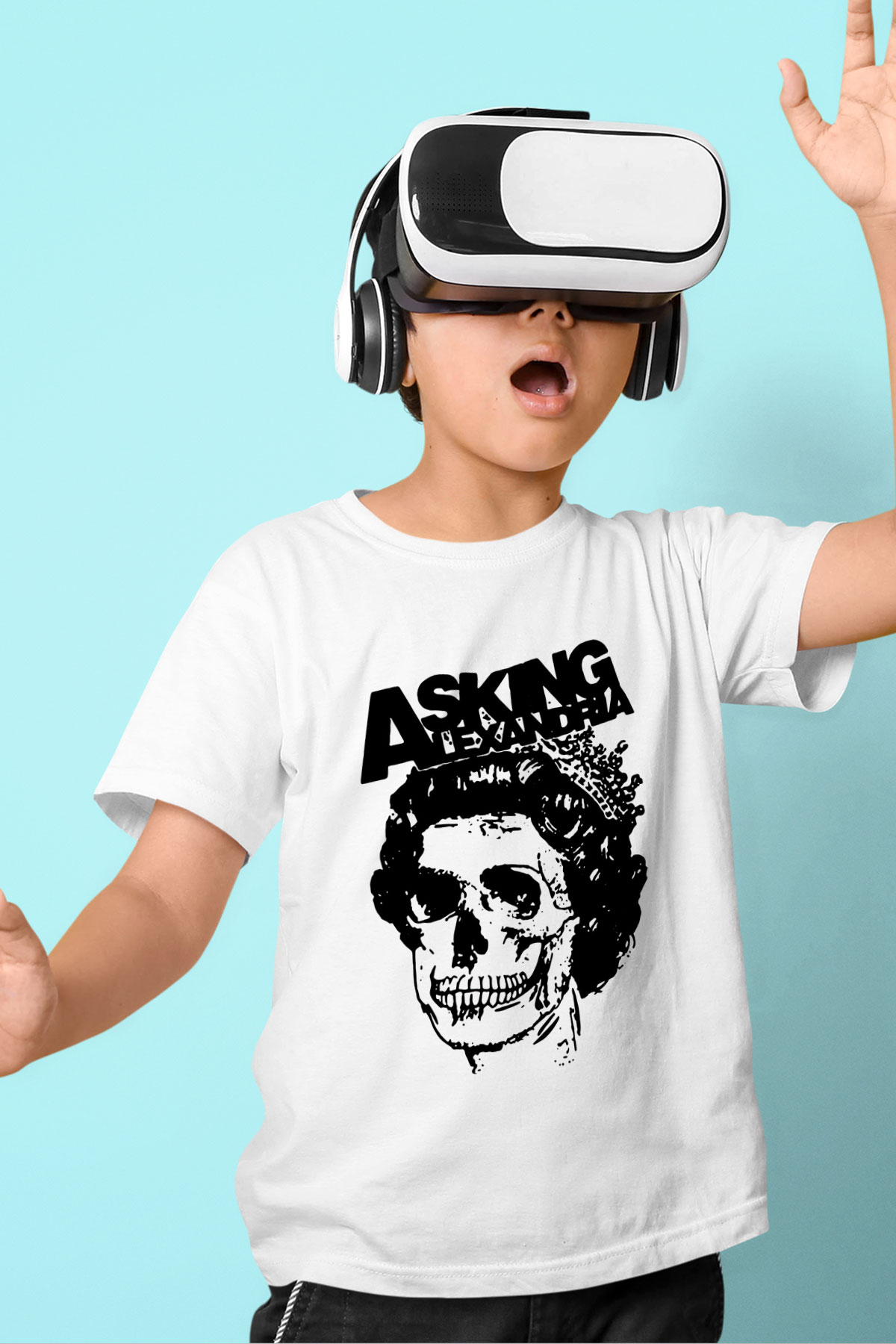 Asking Alexandria Beyaz Unisex Çocuk Tişört