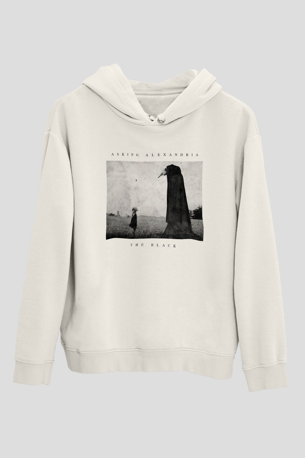 Asking Alexandria Beyaz Unisex Kapşonlu Sweatshirt