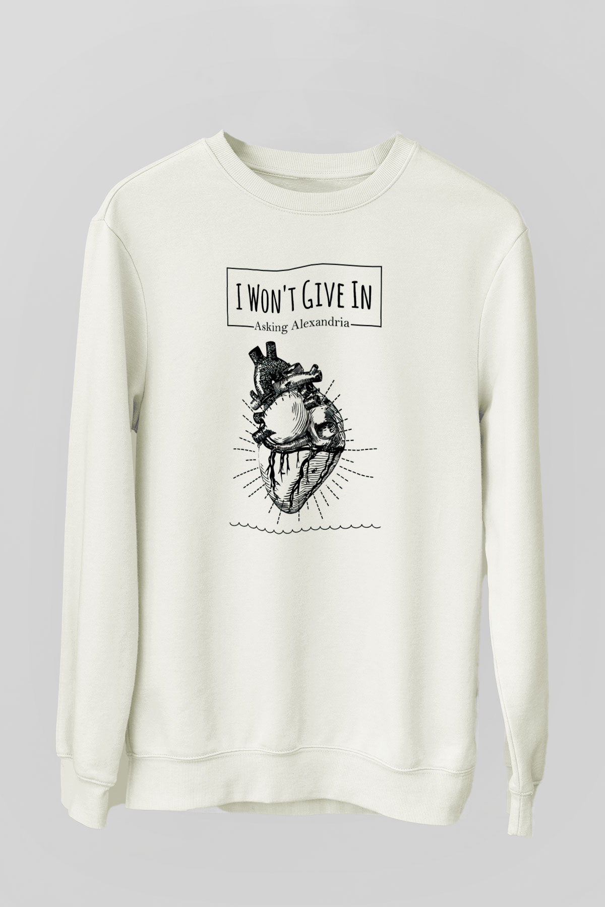 Asking Alexandria Beyaz Unisex Sweatshirt