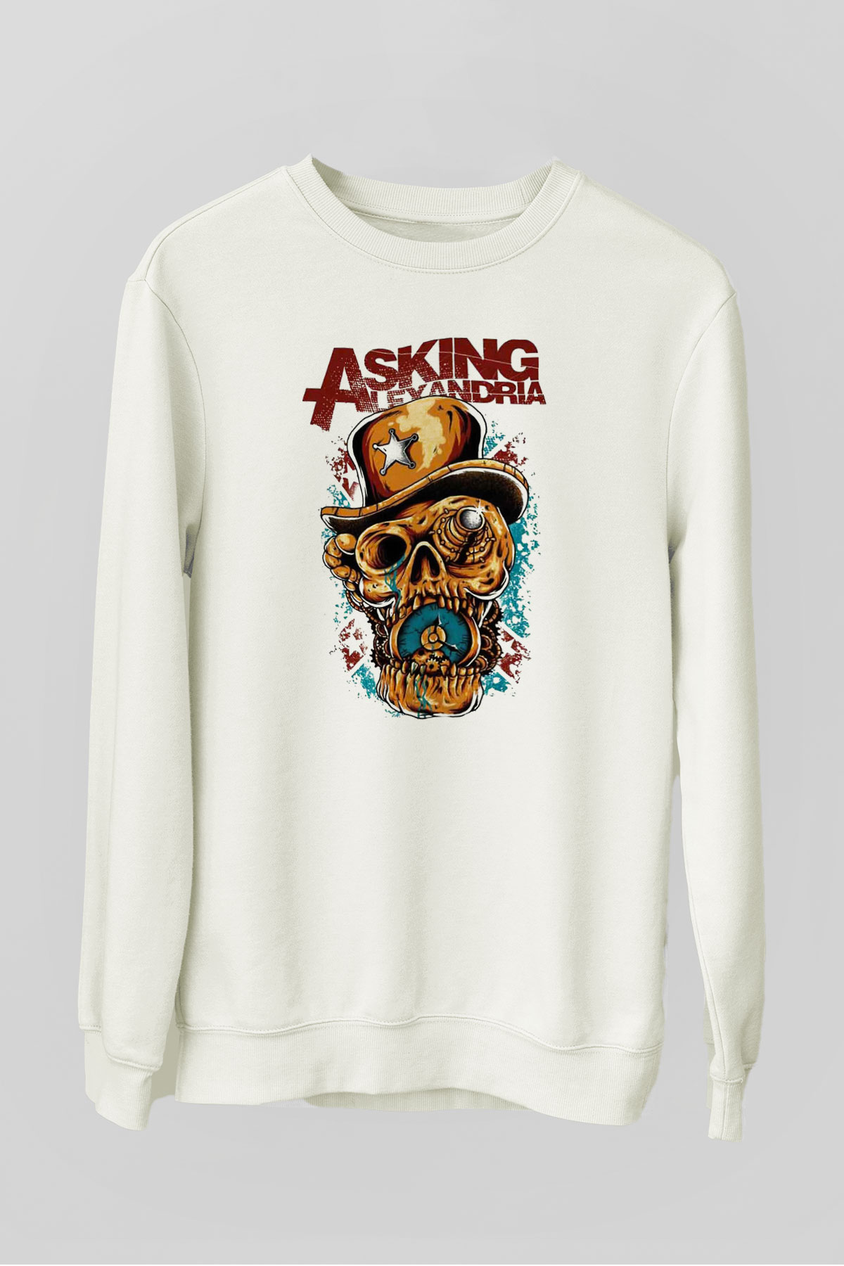 Asking Alexandria Beyaz Unisex Sweatshirt