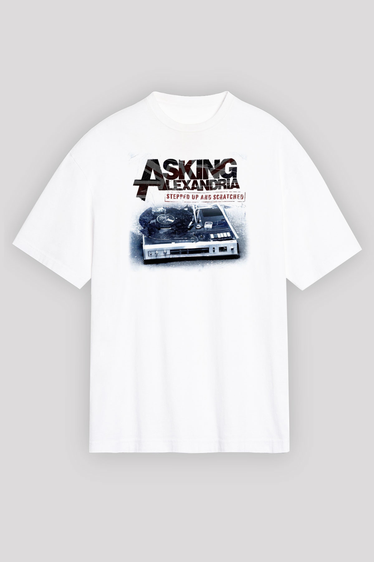 Asking Alexandria Beyaz Oversize Tişört Oversize T-shirt - TişörtFabrikası