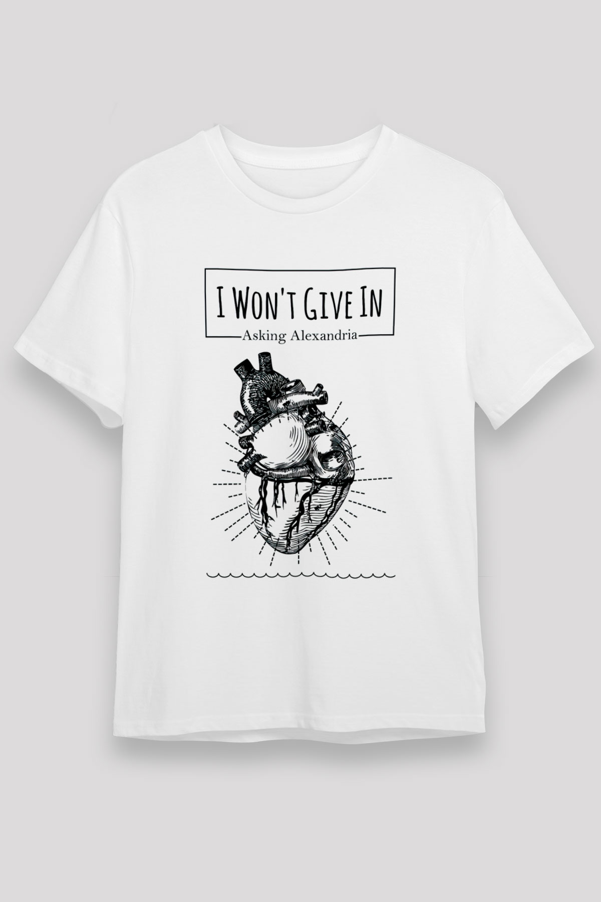 Asking Alexandria Beyaz Unisex Tişört T-Shirt - TişörtFabrikası