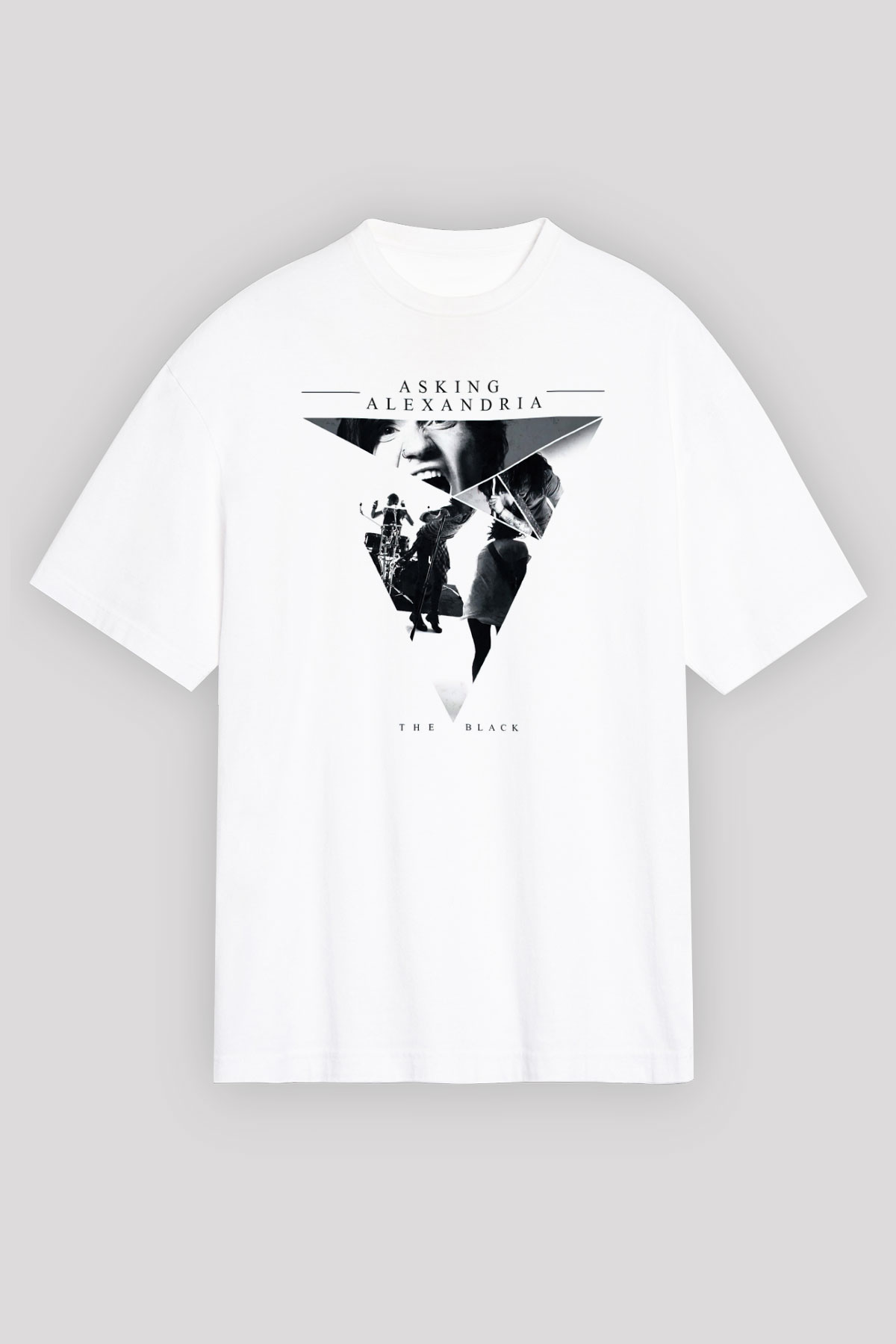 Asking Alexandria Beyaz Oversize Tişört Oversize T-shirt - TişörtFabrikası