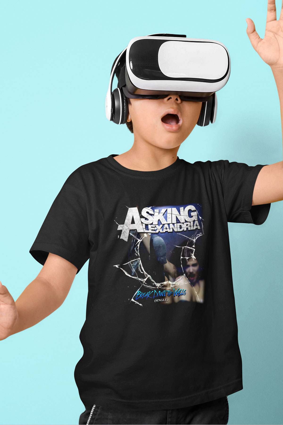 Asking Alexandria Siyah Unisex Çocuk Tişört