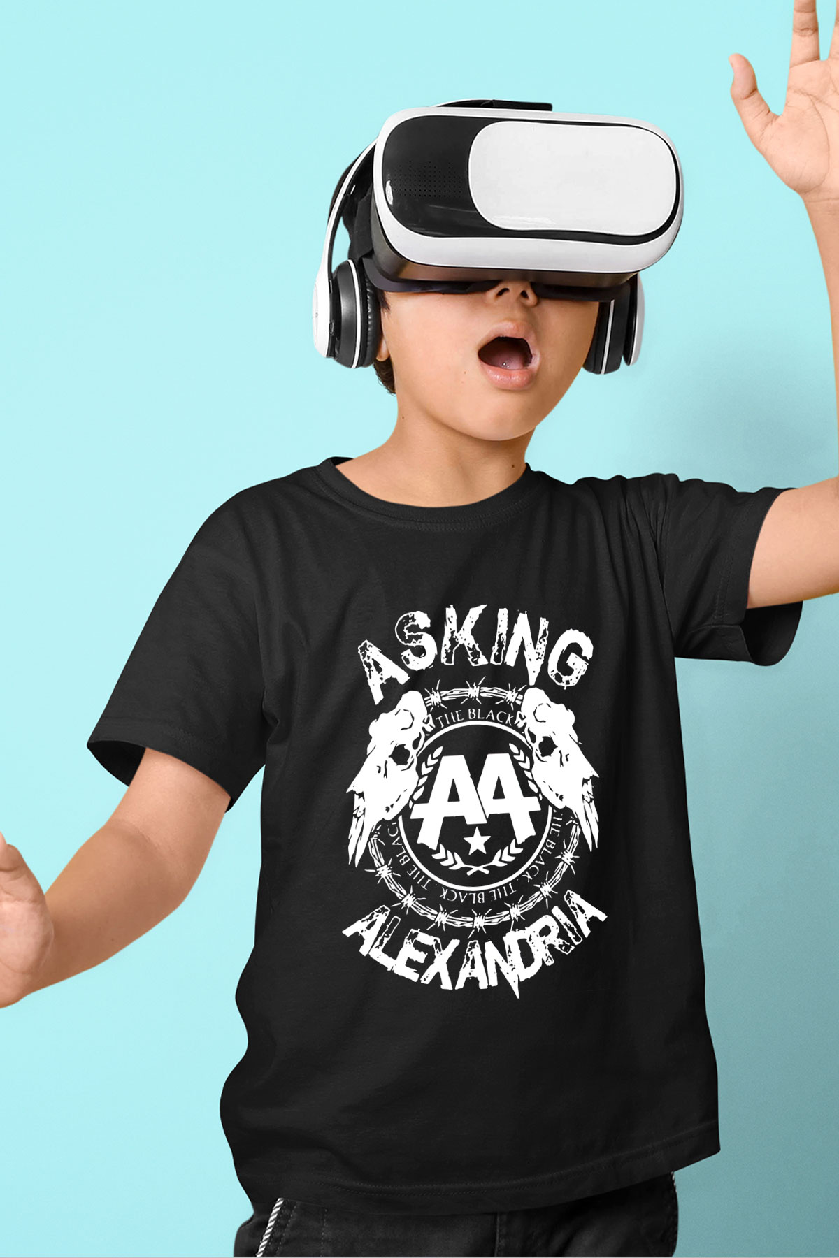 Asking Alexandria Siyah Unisex Çocuk Tişört