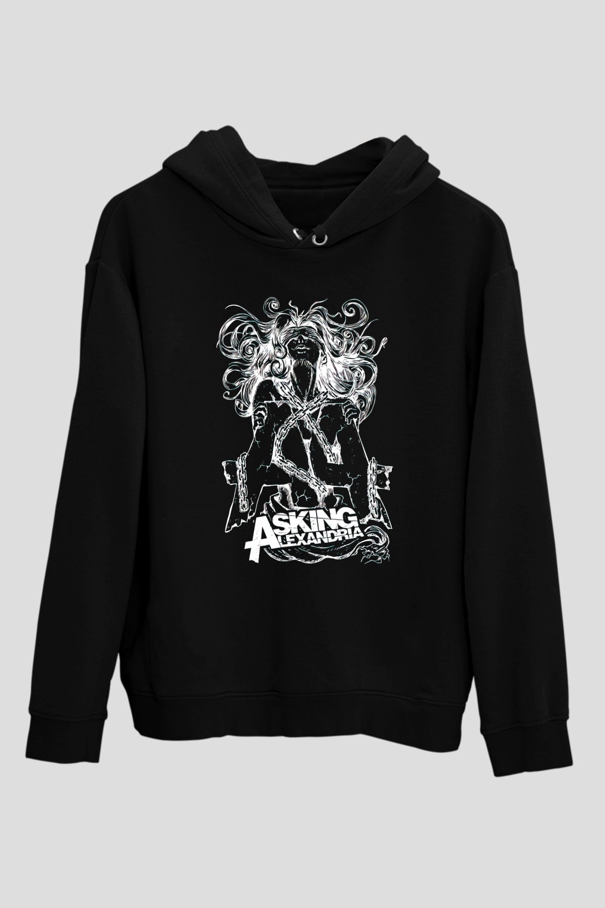 Asking Alexandria Siyah Unisex Hoodie