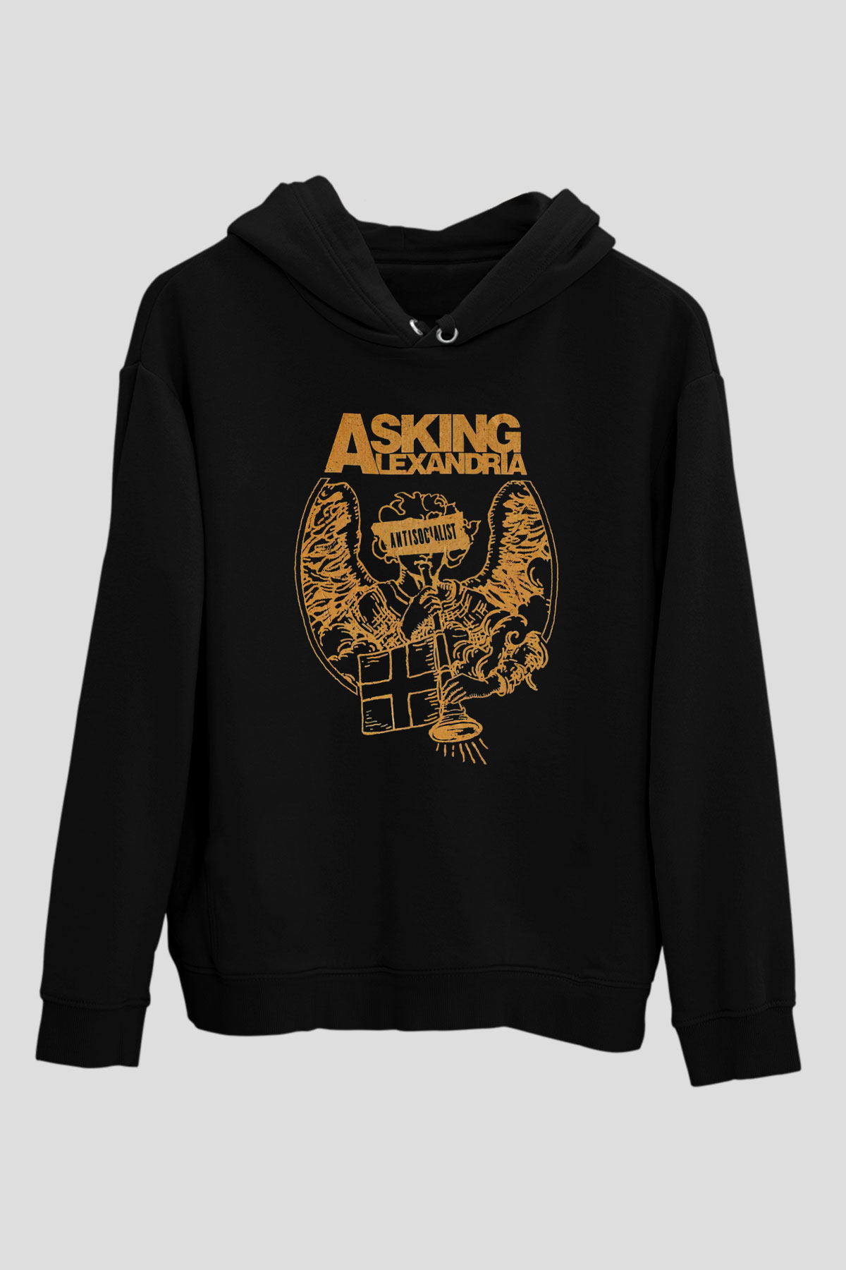 Asking Alexandria Siyah Unisex Kapüşonlu Sweatshirt