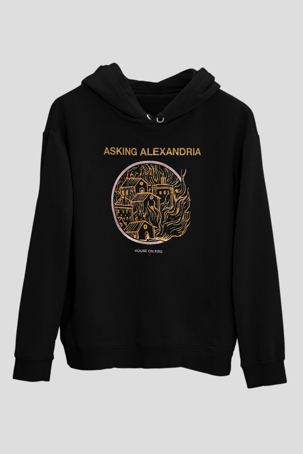 Asking Alexandria Siyah Unisex Kapüşonlu Sweatshirt
