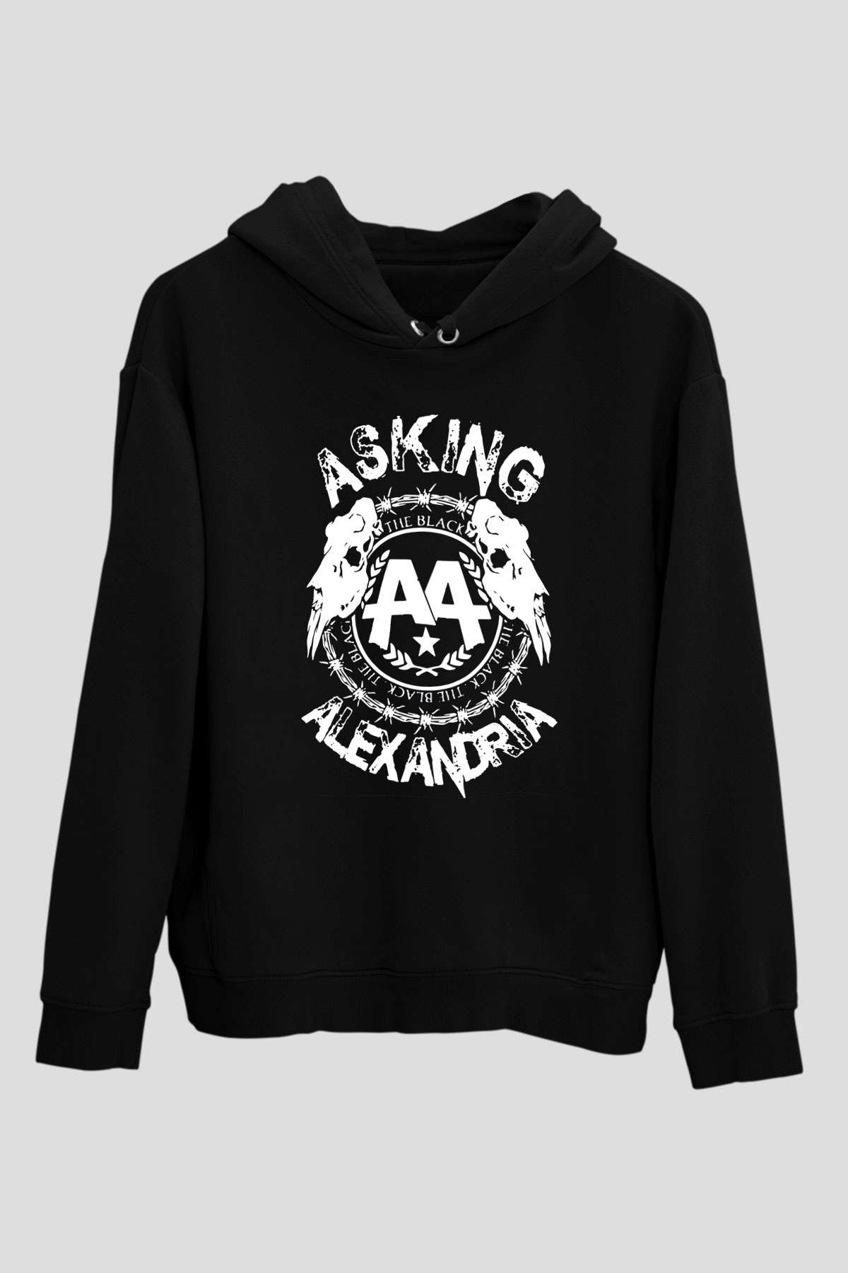 Asking Alexandria Siyah Unisex Kapüşonlu Sweatshirt