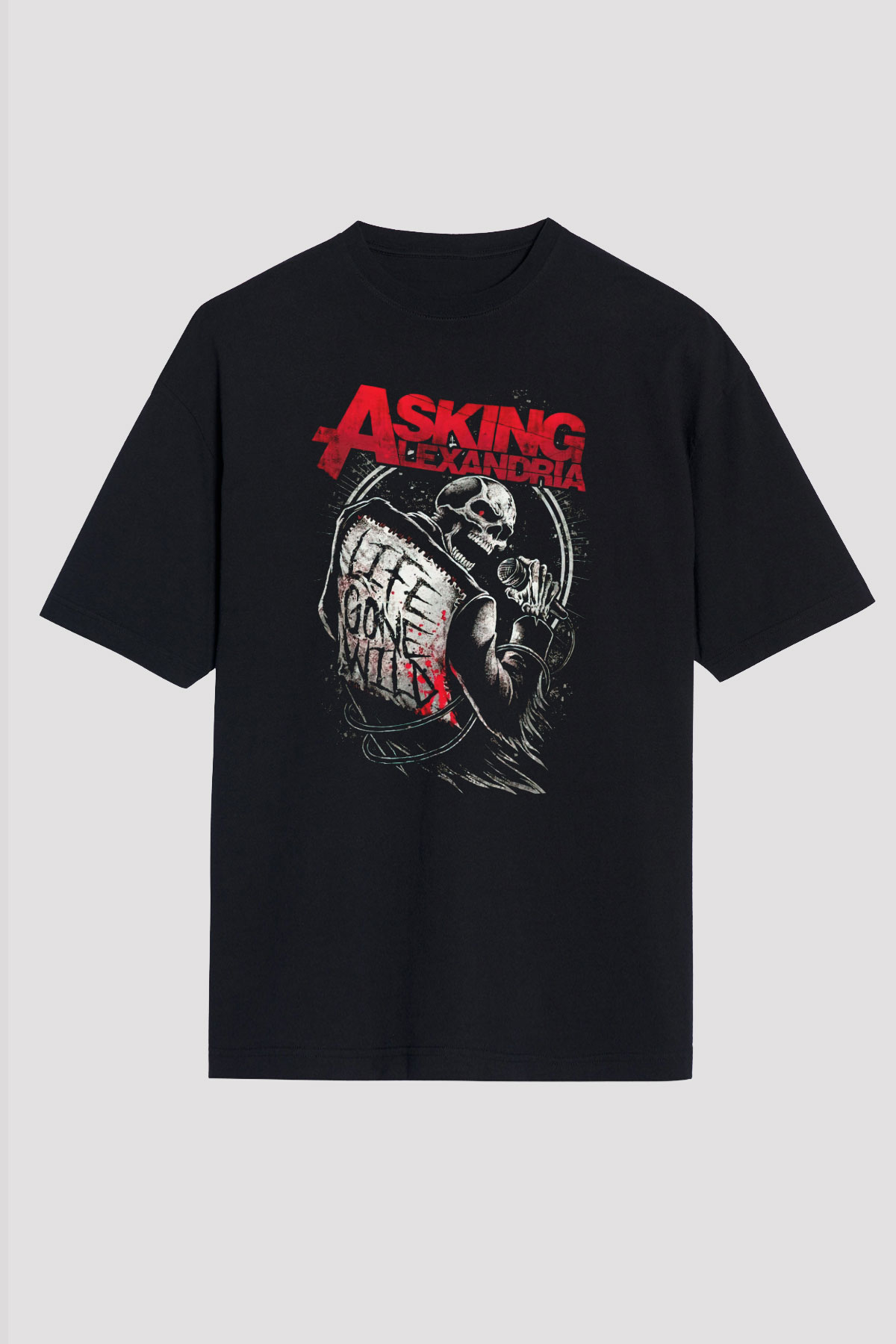 Asking Alexandria Siyah Unisex Oversize Tişört T-Shirt