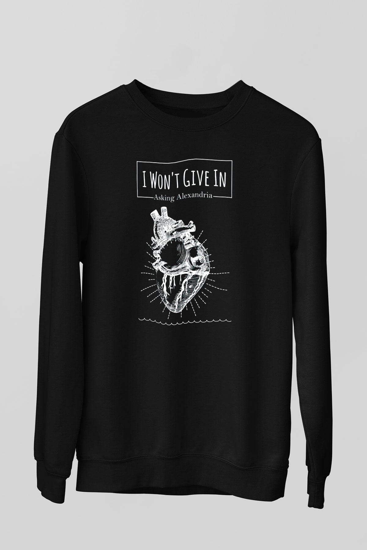 Asking Alexandria Siyah Unisex Sweatshirt