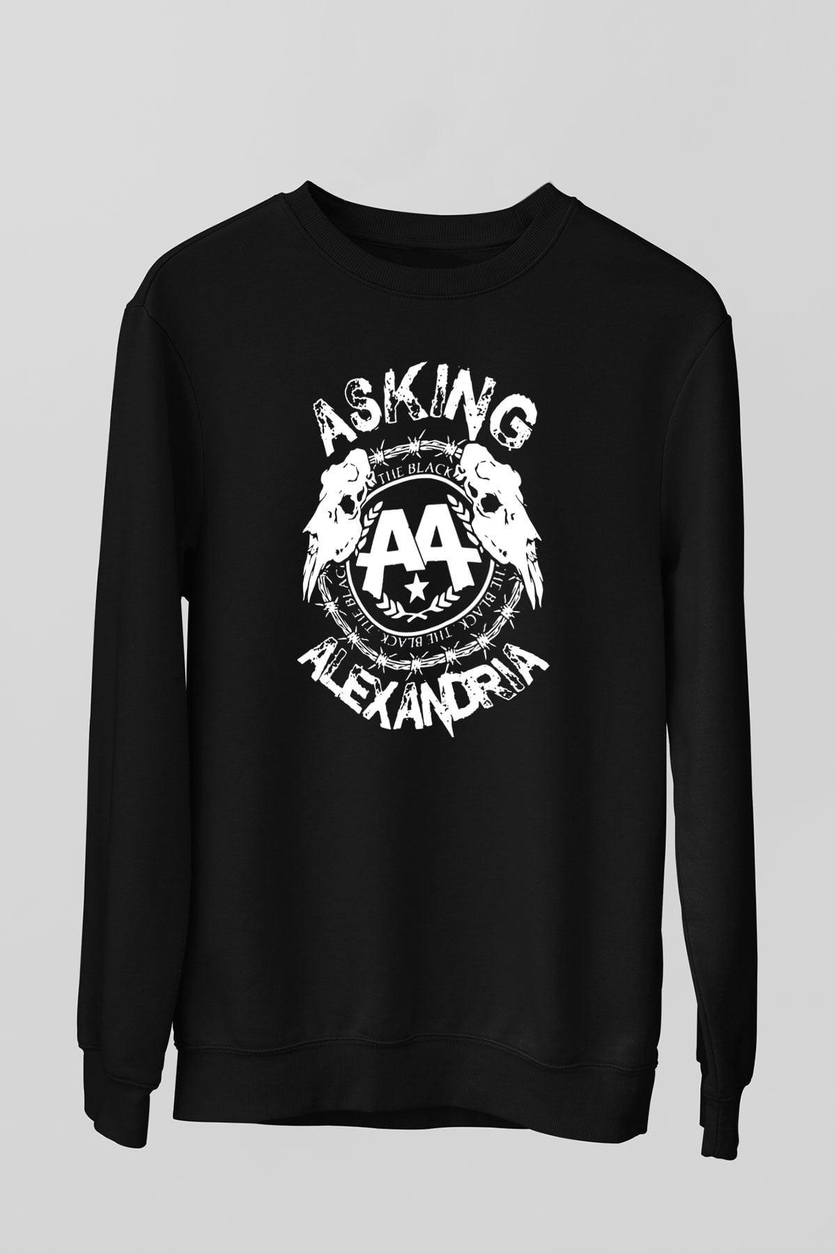 Asking Alexandria Siyah Unisex Sweatshirt