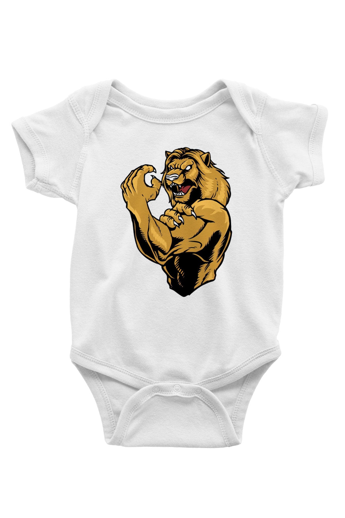 Aslan Beyaz Bebek Body - Zıbın