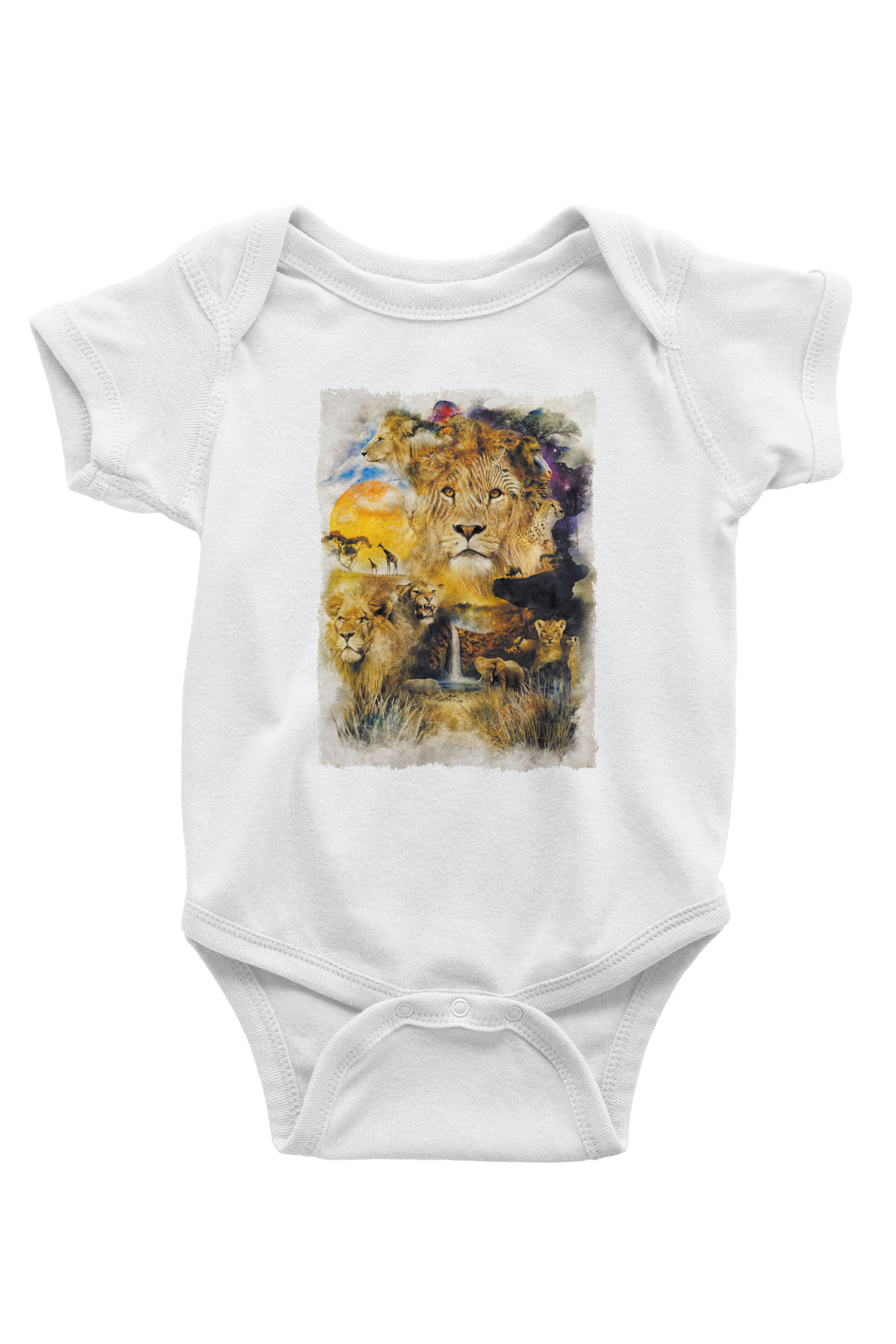 Aslan Beyaz Bebek Body - Zıbın