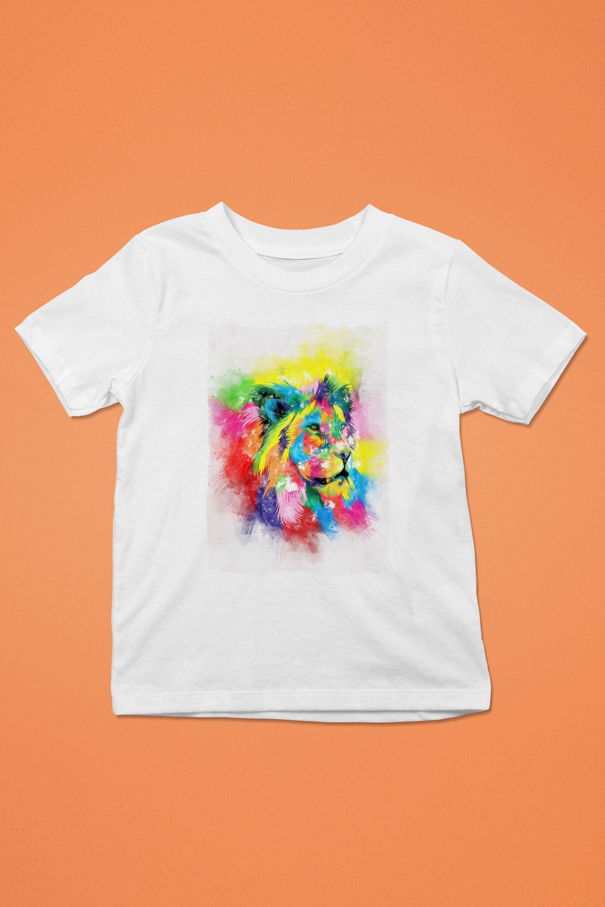 Aslan Beyaz Unisex Çocuk Tişört
