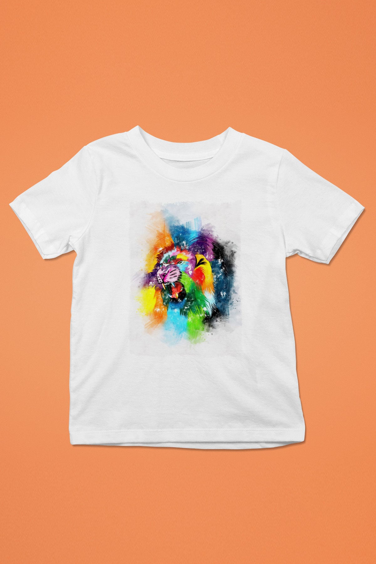 Aslan Beyaz Unisex Çocuk Tişört