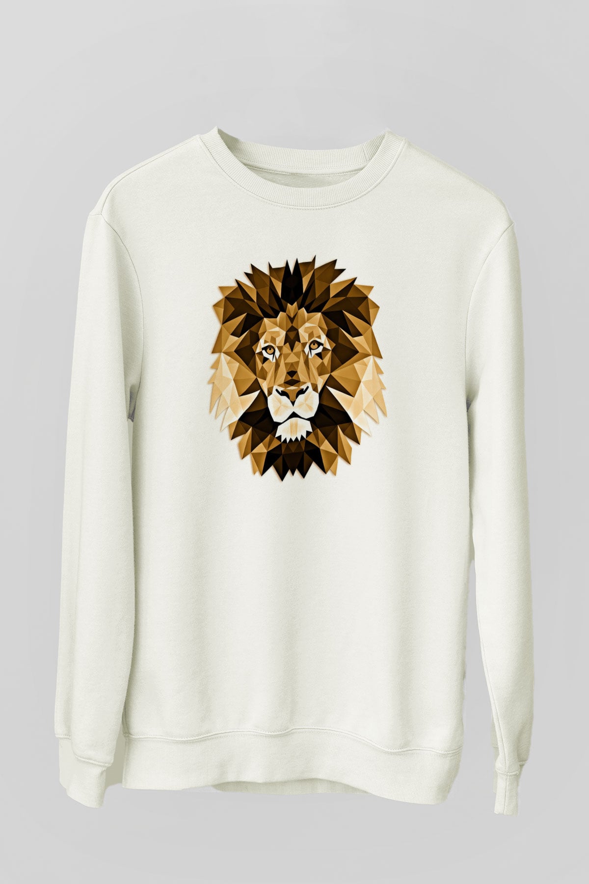 Aslan Beyaz Unisex Sweatshirt