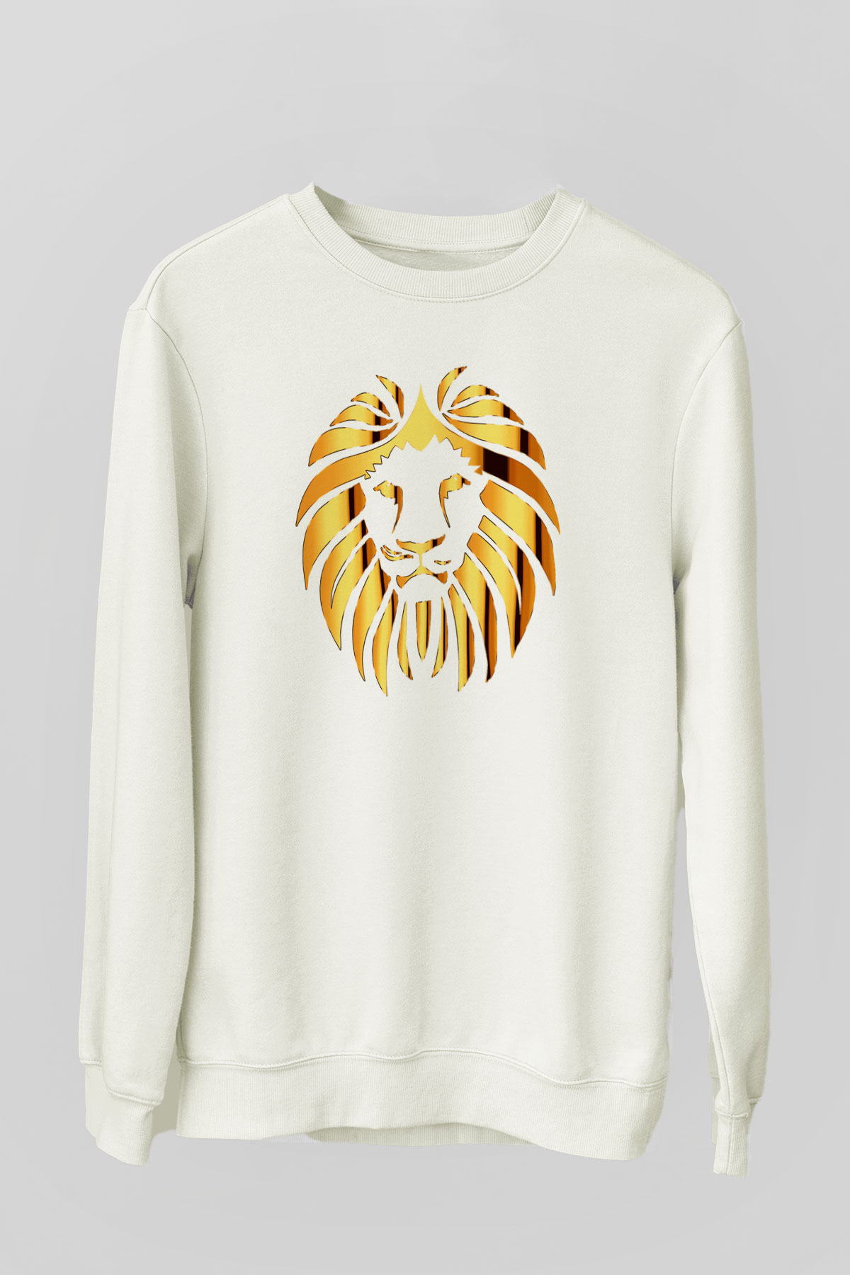 Aslan Beyaz Unisex Sweatshirt