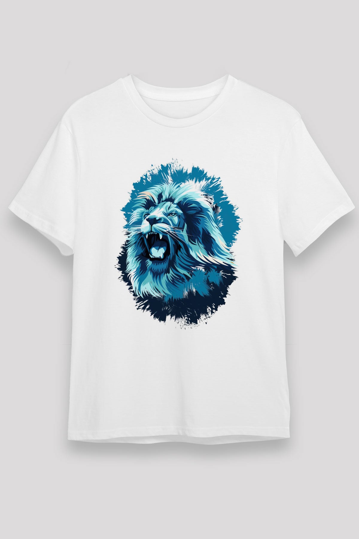 Aslan Beyaz Unisex Tişört T-Shirt - TişörtFabrikası