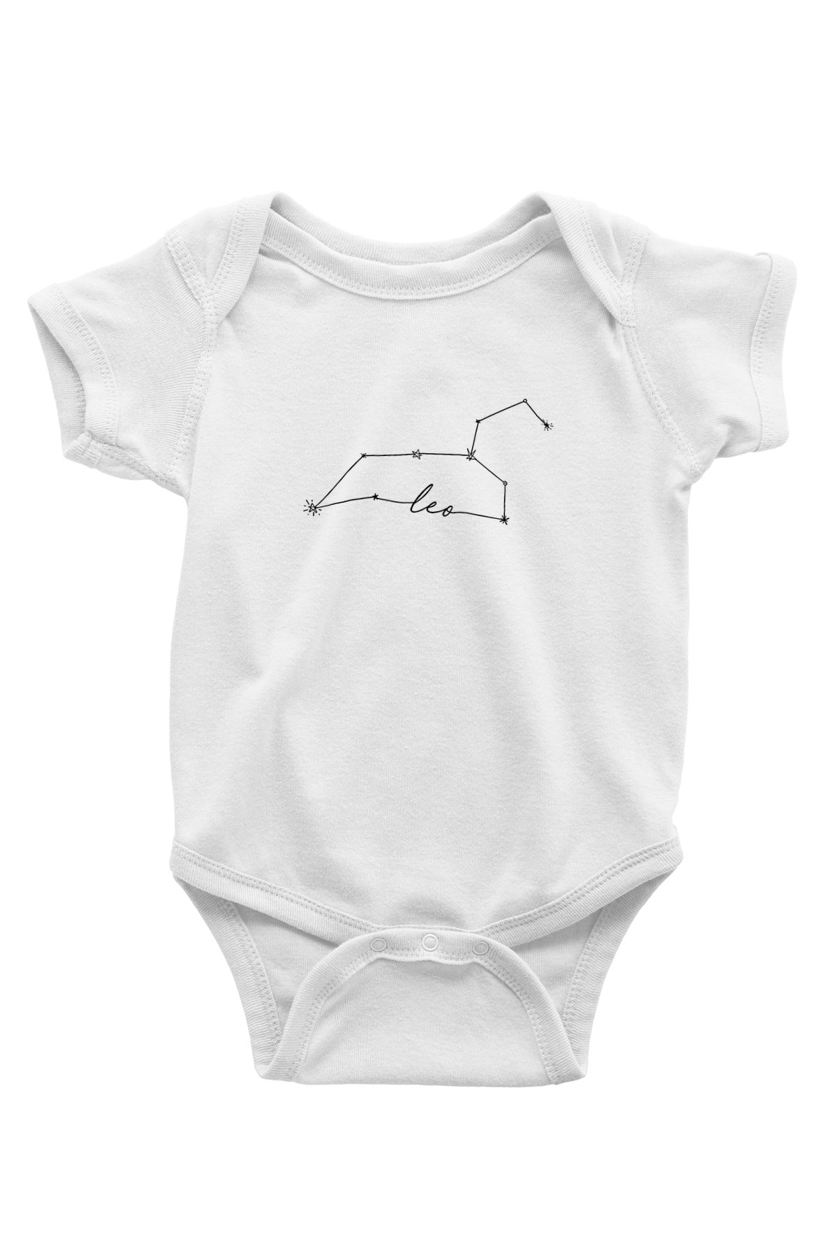 Aslan Burcu Baskılı Beyaz Unisex Bebek Body - Zıbın