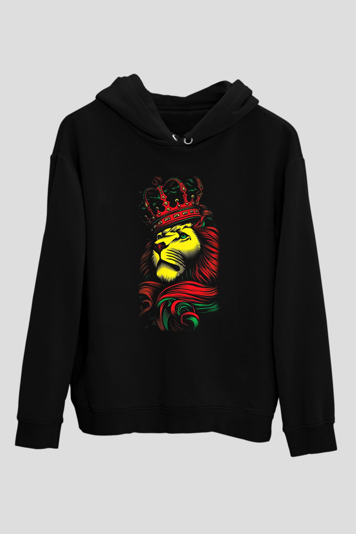 Aslan Siyah Unisex Hoodie
