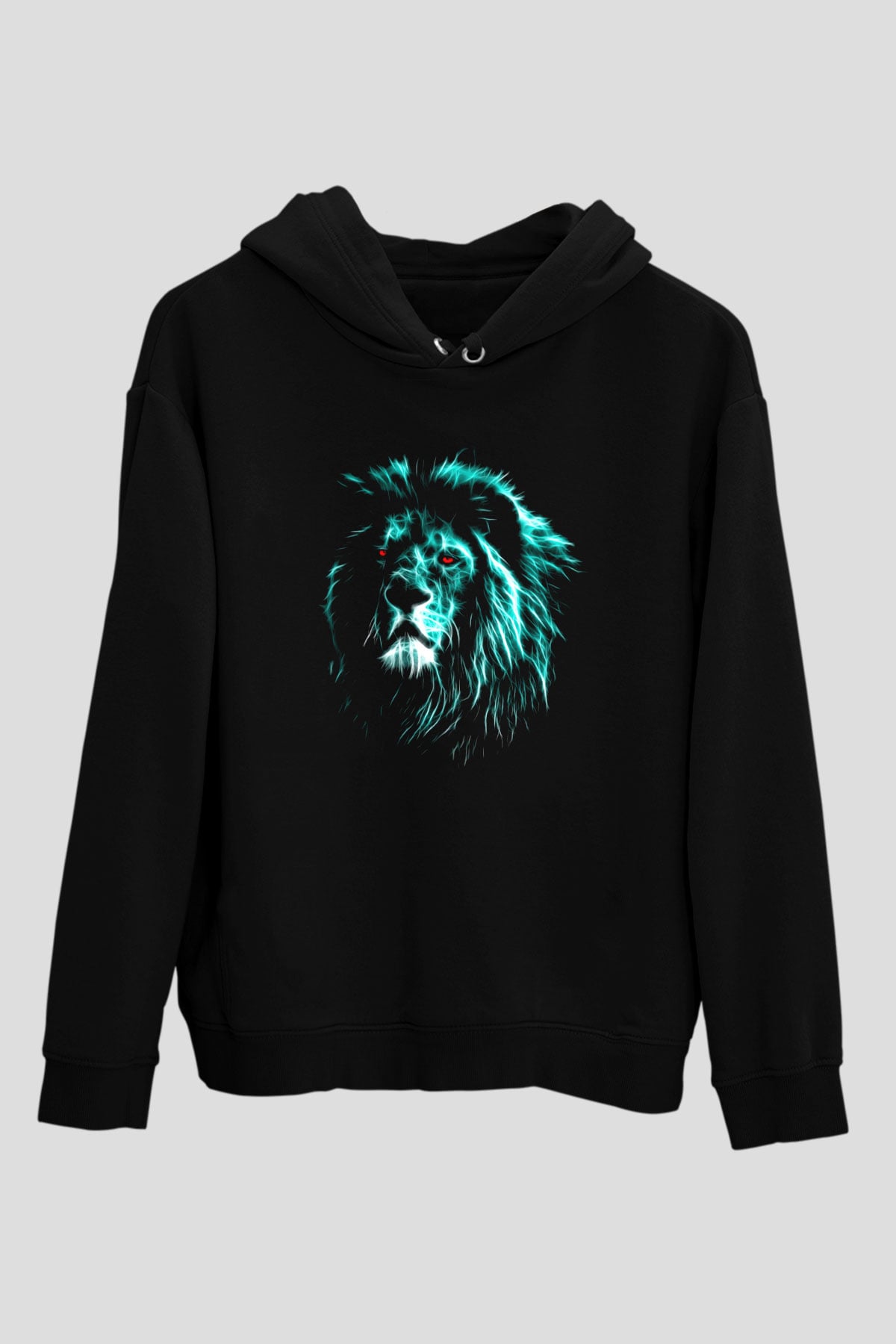 Aslan Siyah Unisex Hoodie
