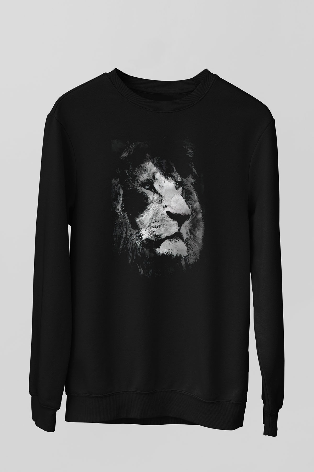 Aslan Siyah Unisex Sweatshirt