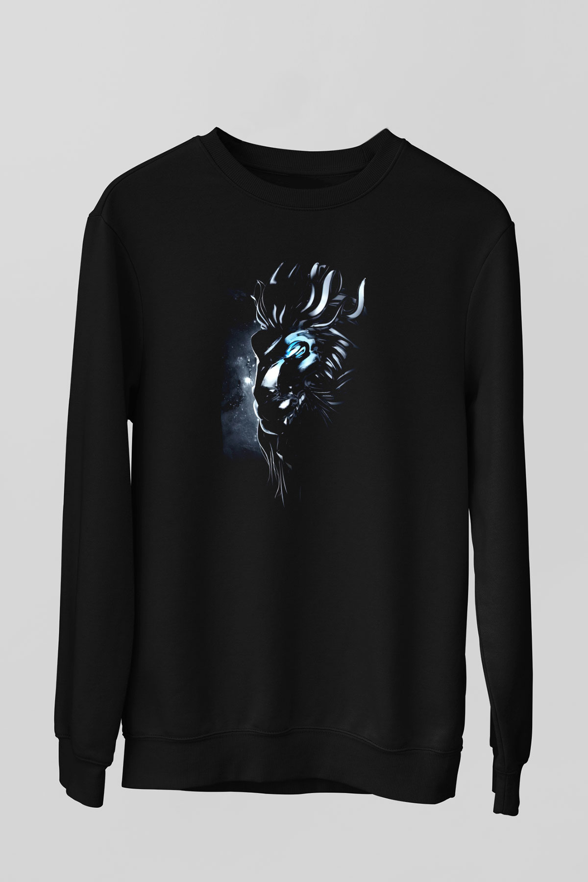 Aslan Siyah Unisex Sweatshirt