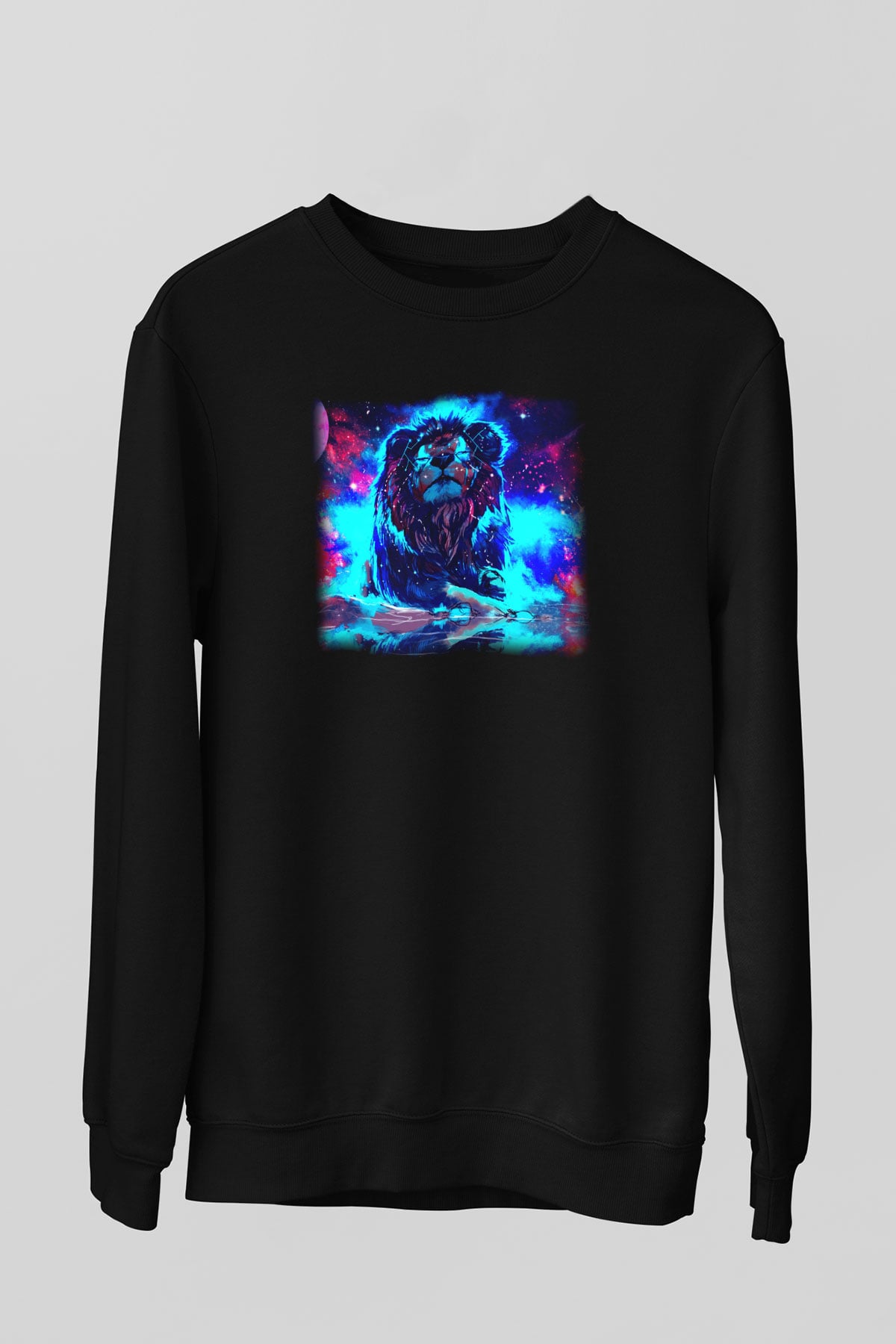 Aslan Siyah Unisex Sweatshirt