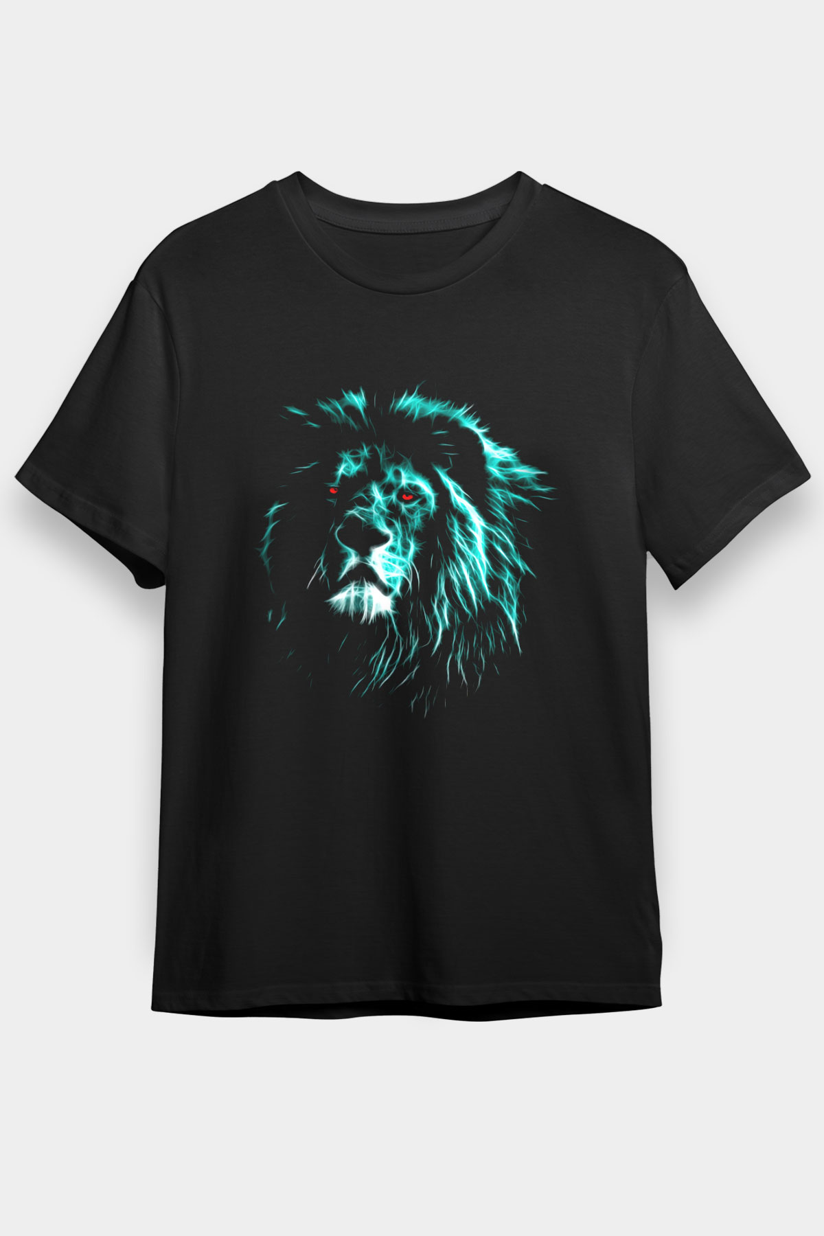 Aslan Siyah Unisex Tişört T-Shirt - TişörtFabrikası