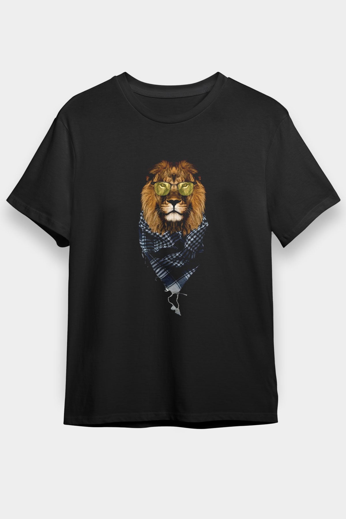 Aslan Siyah Unisex Tişört T-Shirt - TişörtFabrikası