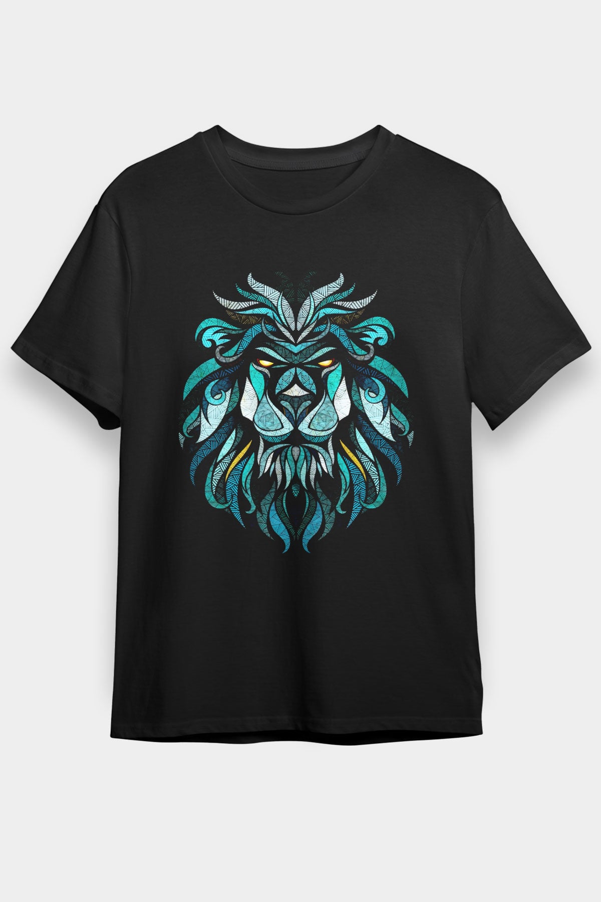 Aslan Siyah Unisex Tişört T-Shirt - TişörtFabrikası