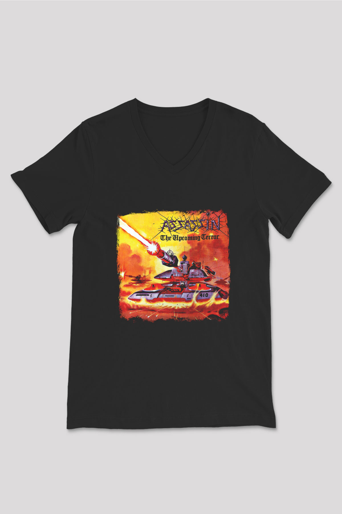 Assassin Baskılı Unisex Siyah V Yaka Tişört
