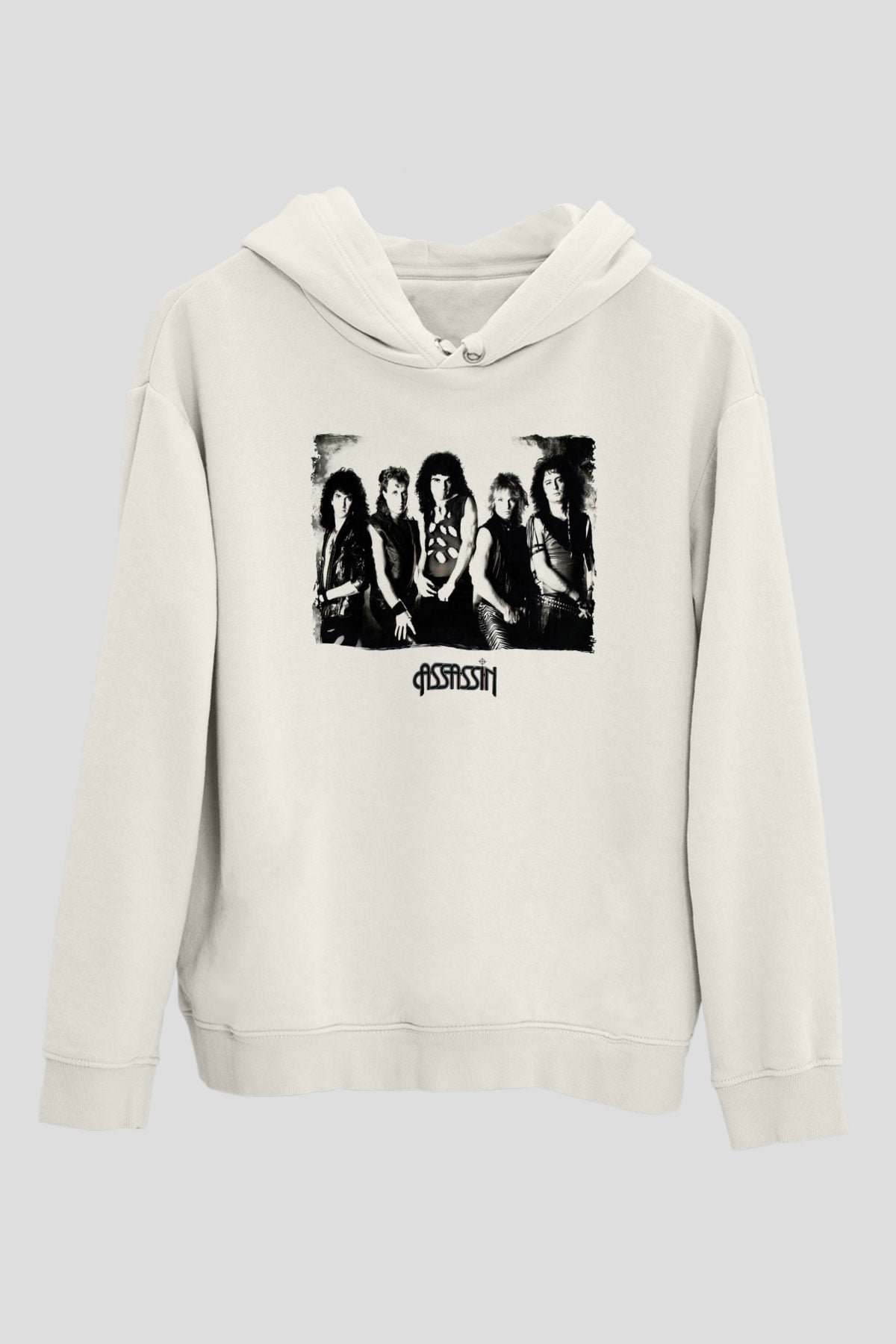 Assassin Beyaz Unisex Kapüşonlu Sweatshirt