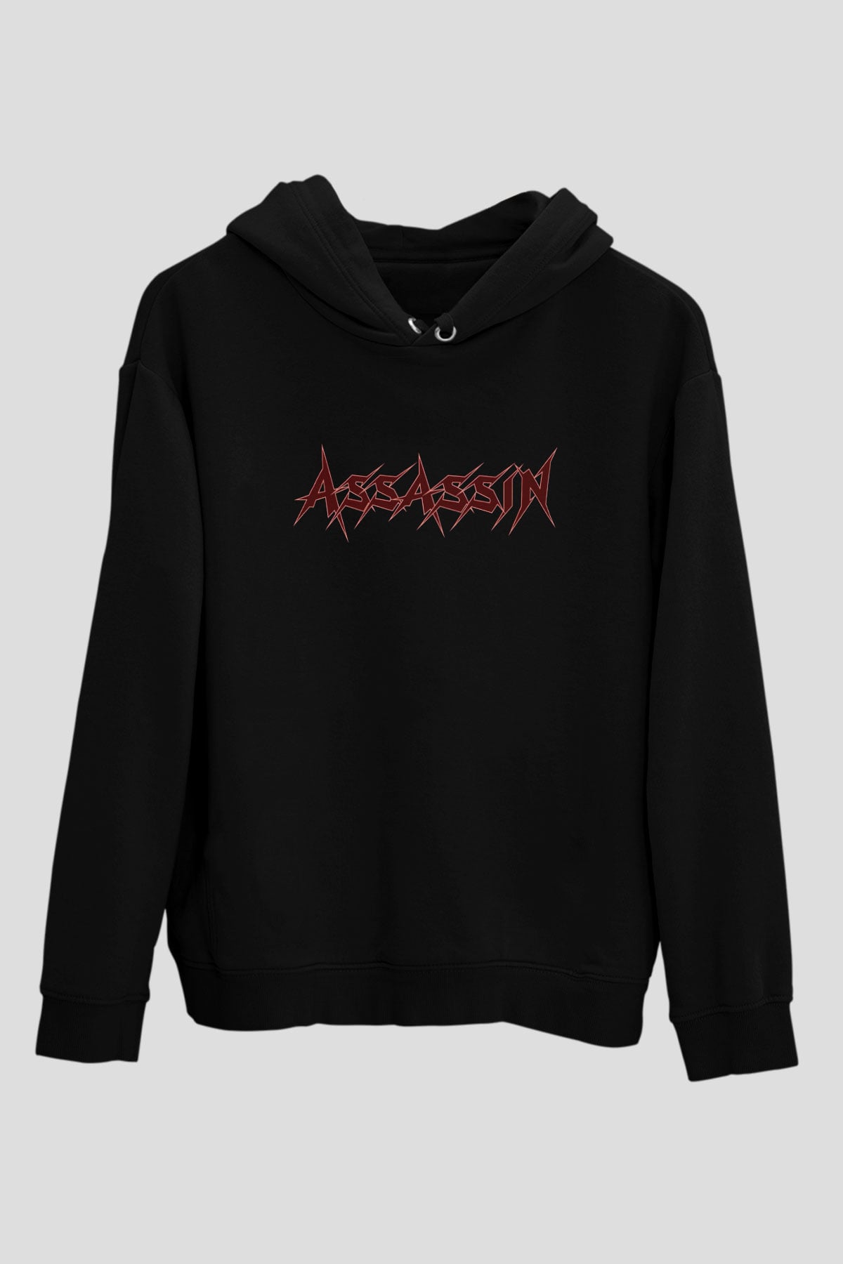 Assassin Siyah Unisex Kapüşonlu Sweatshirt