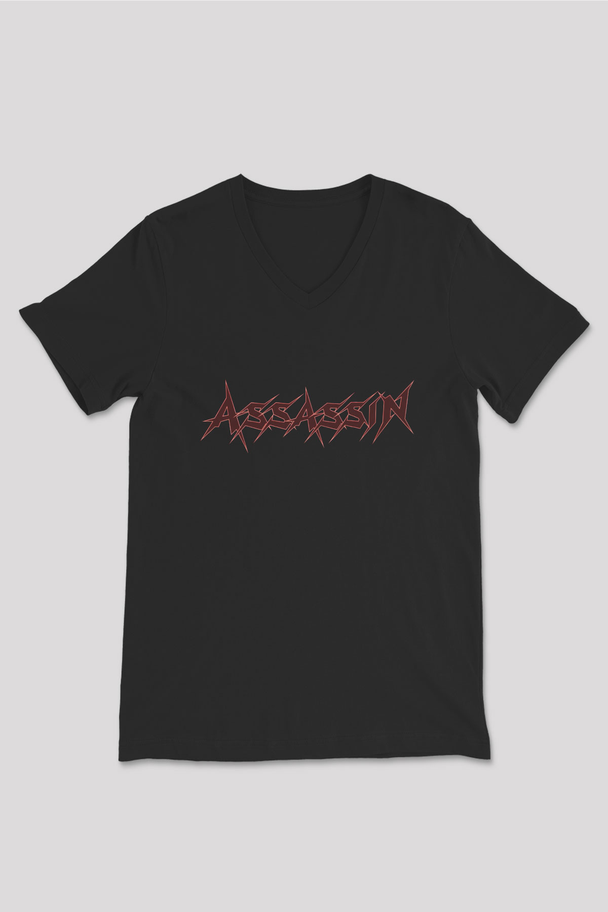 Assassin Siyah Unisex V Yaka Tişört