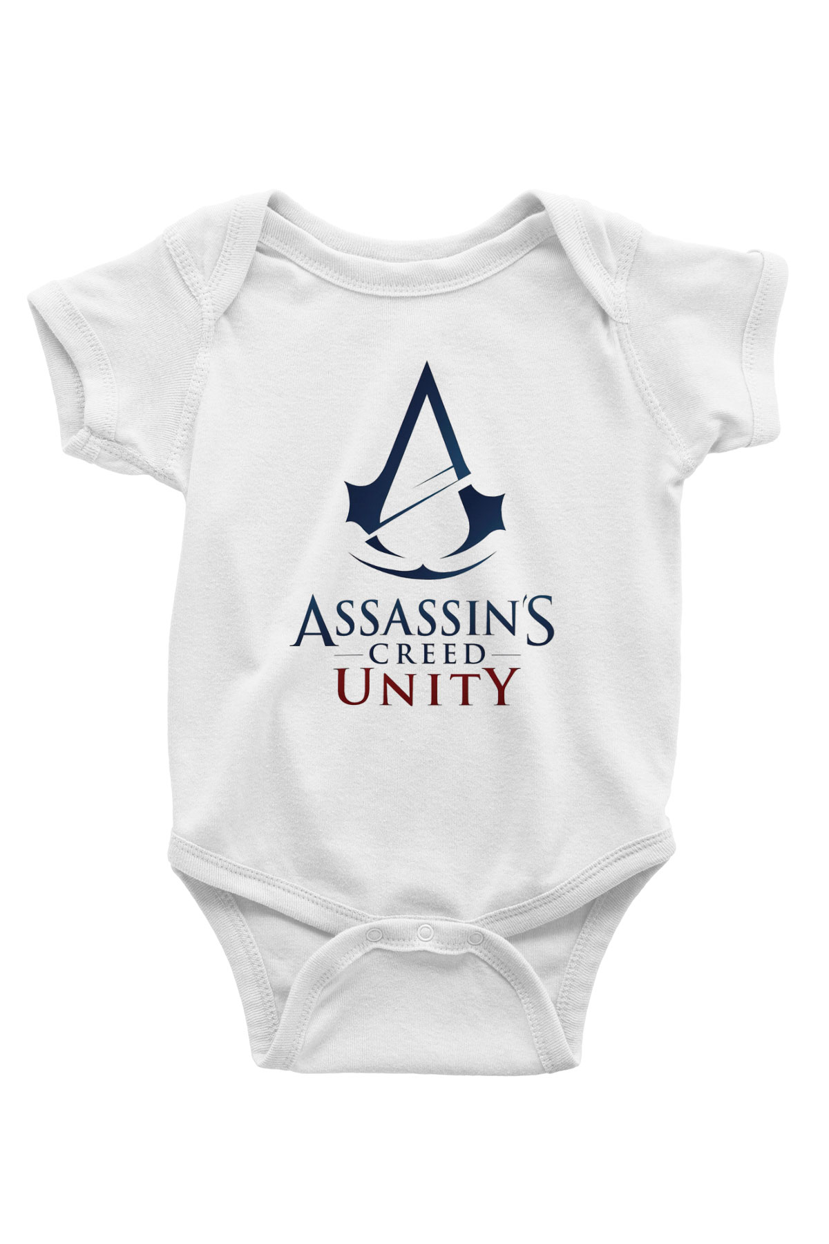 Assassins Creed Baskılı Beyaz Unisex Bebek Body - Zıbın