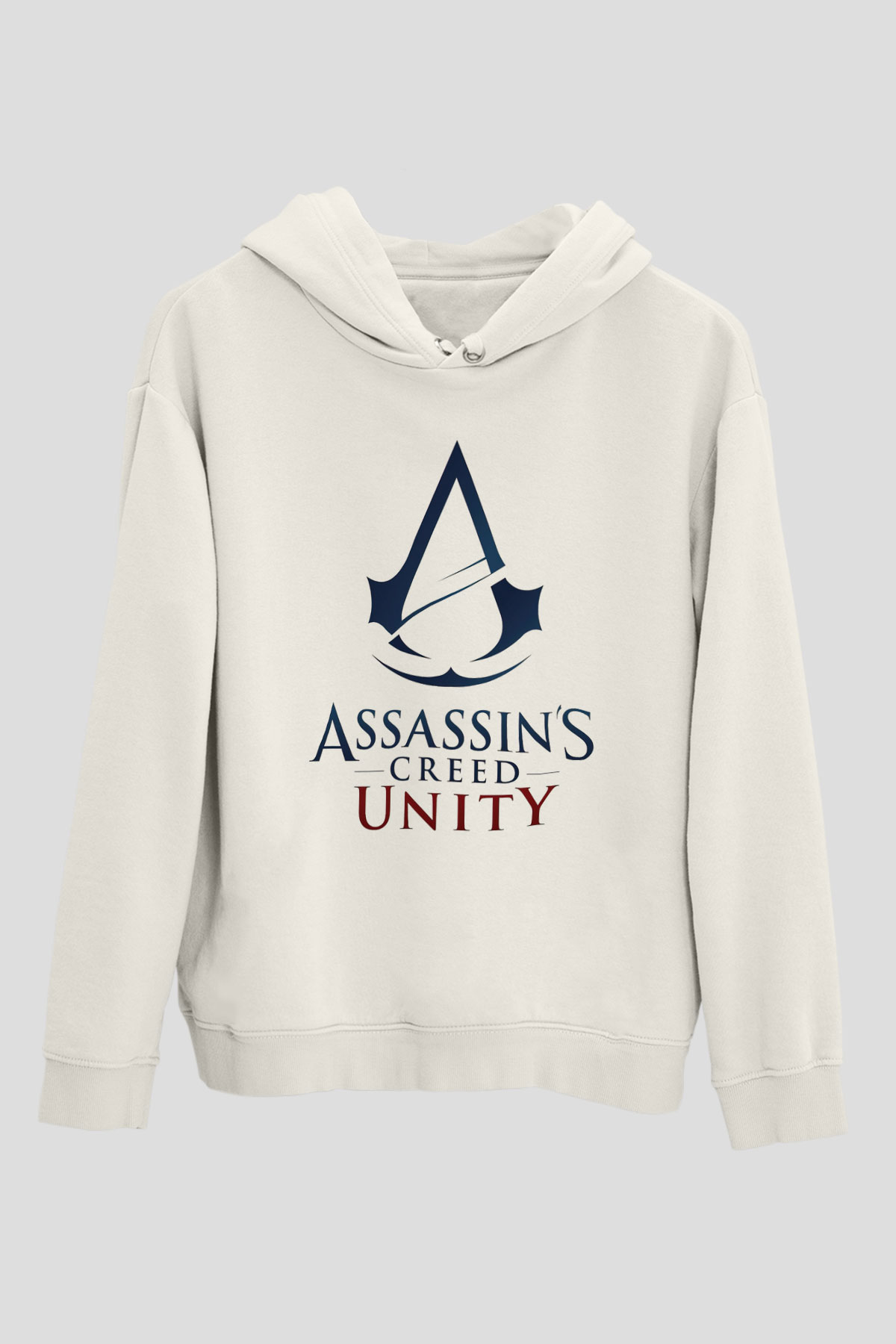 Assassins Creed Beyaz Unisex Kapşonlu Sweatshirt