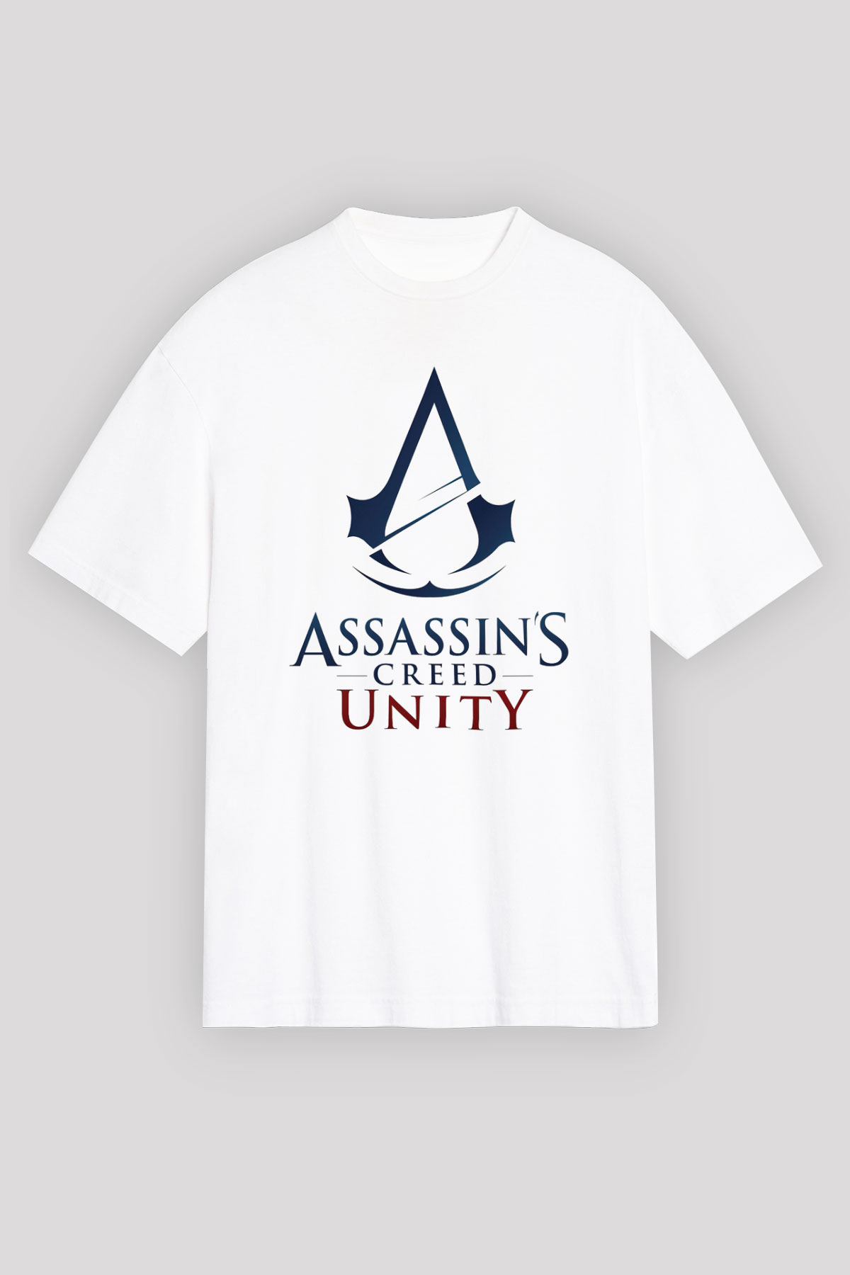 Assassins Creed Beyaz Unisex Oversize Tişört T-Shirt