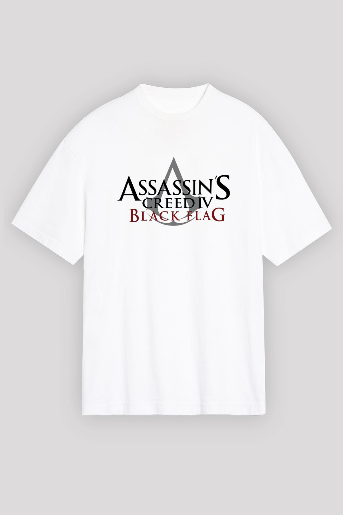 Assassins Creed Beyaz Unisex Oversize Tişört T-Shirt