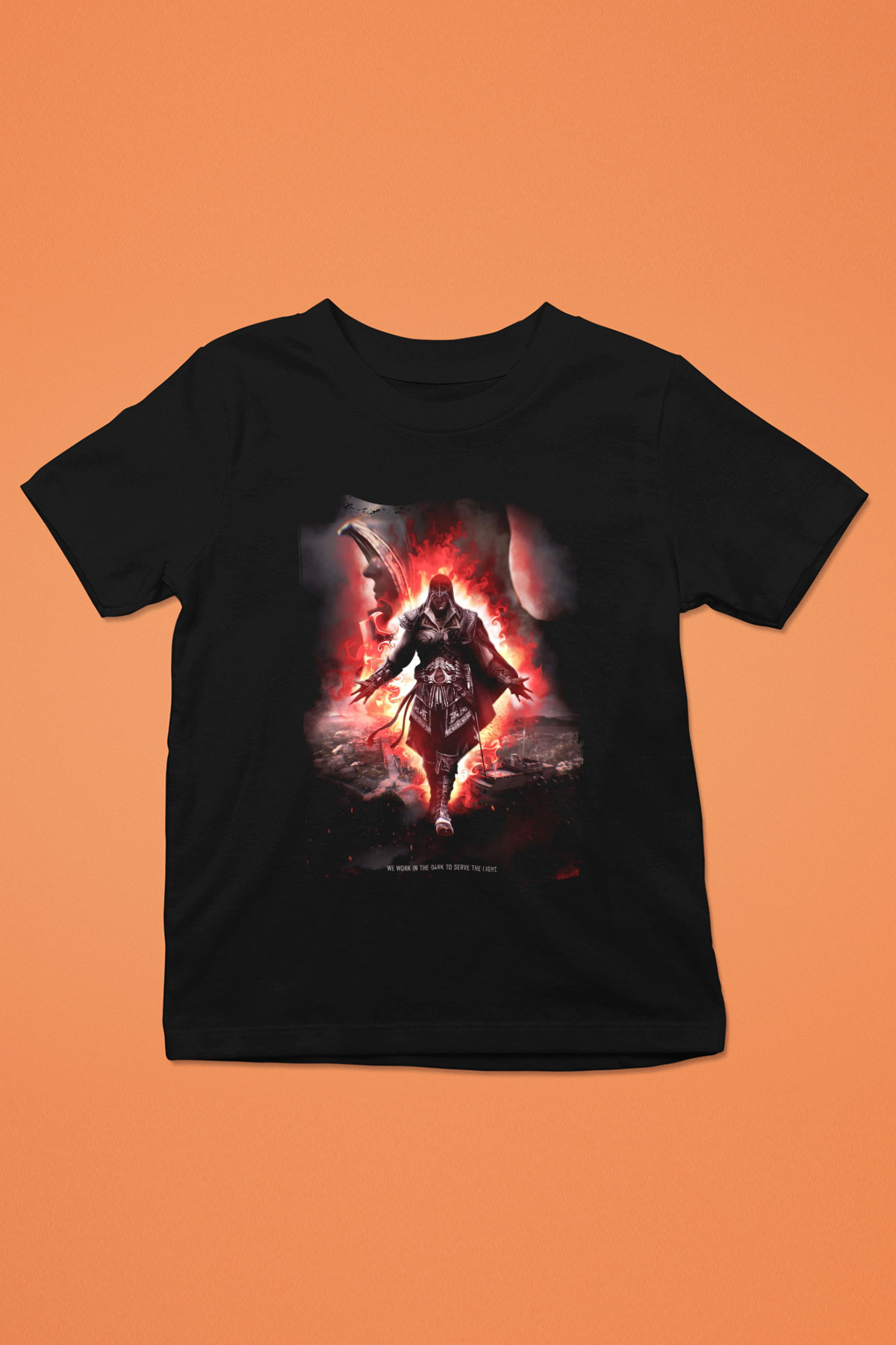 Assassins Creed Siyah Unisex Çocuk Tişört