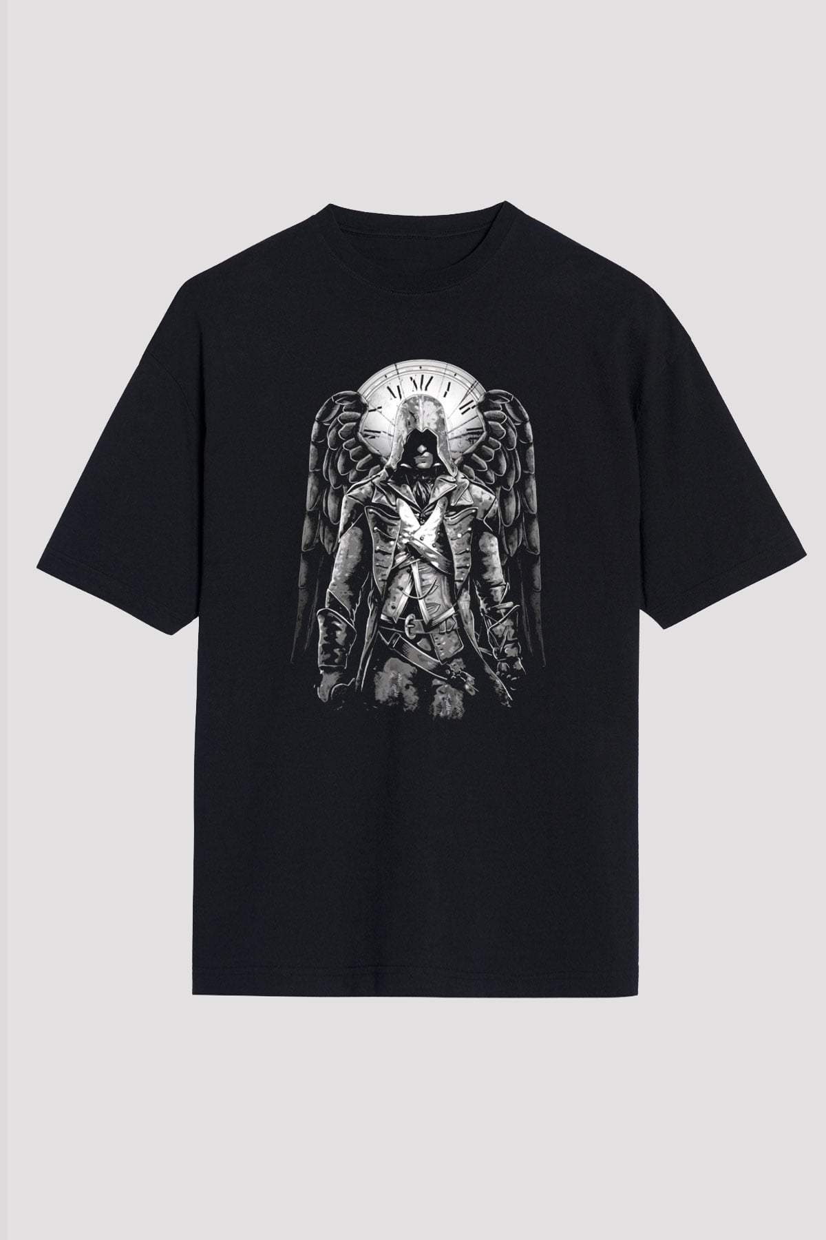 Assassins Creed Siyah Unisex Oversize Tişört T-Shirt