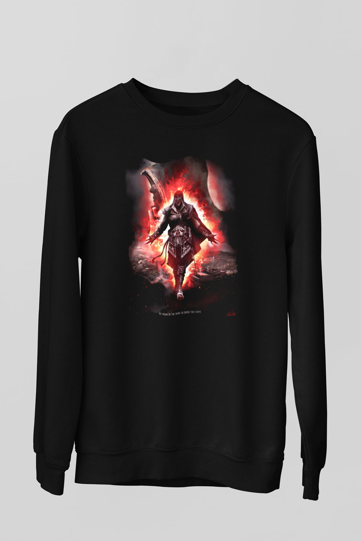 Assassins Creed Siyah Unisex Sweatshirt