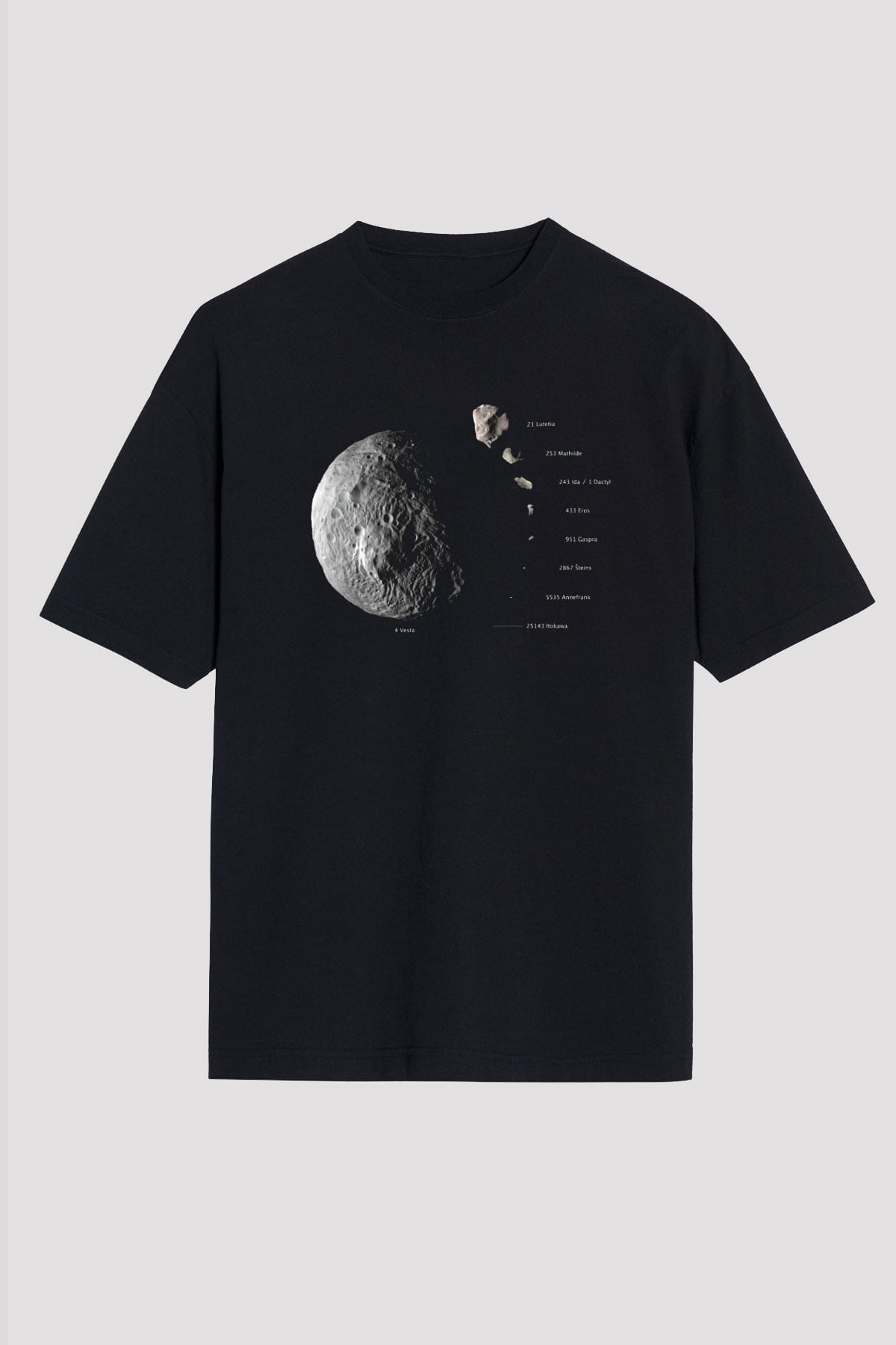 Asteroit Siyah Oversize Tişört Oversize T-shirt - TişörtFabrikası
