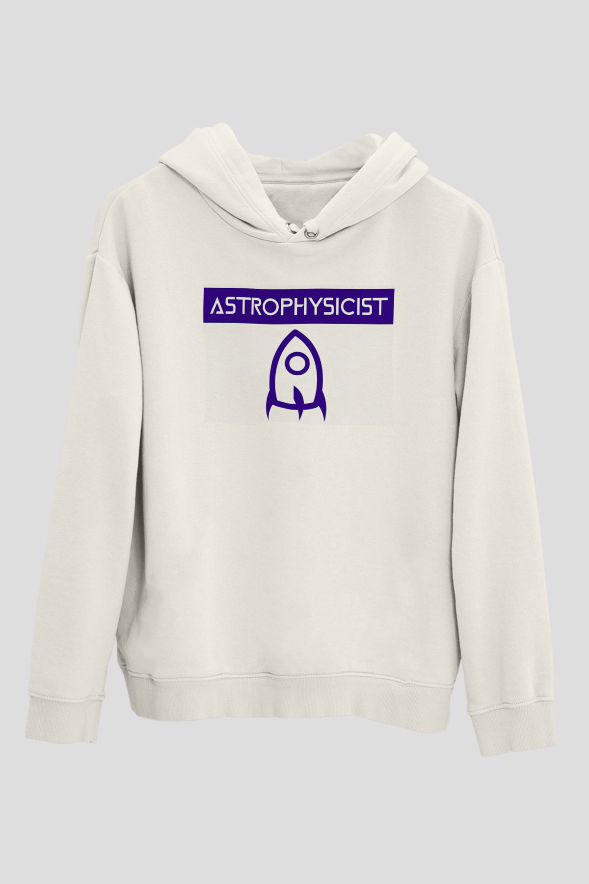 Astrofizikçi Beyaz Unisex Kapüşonlu Sweatshirt