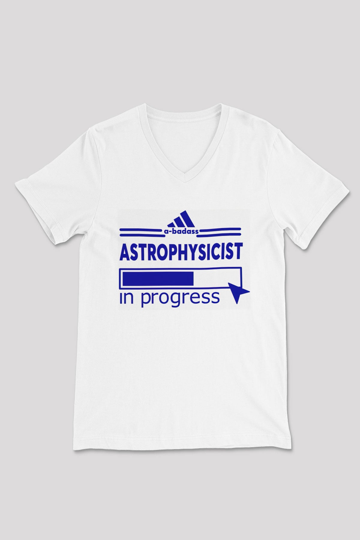 Astrofizikçi Beyaz Unisex V Yaka Tişört