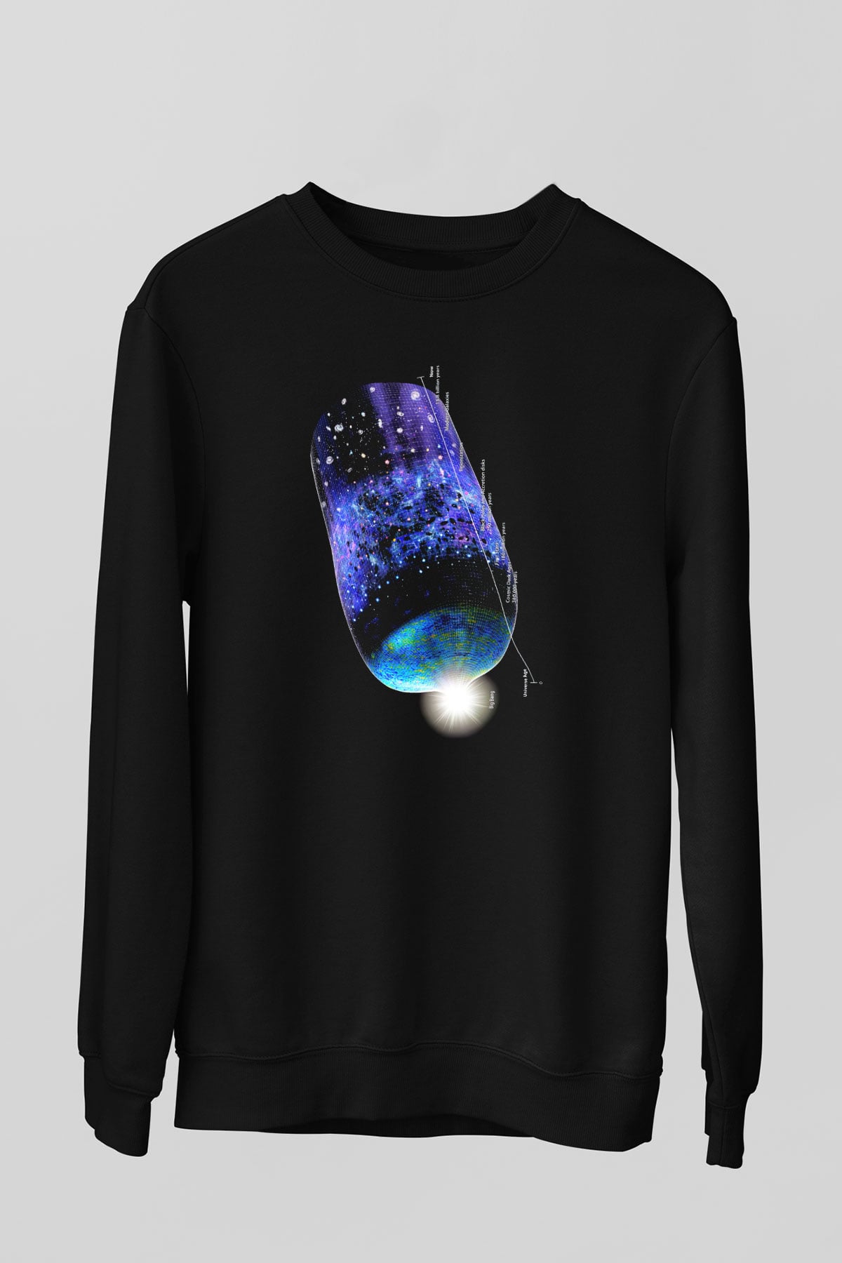 Astrofizikçi Siyah Unisex Sweatshirt