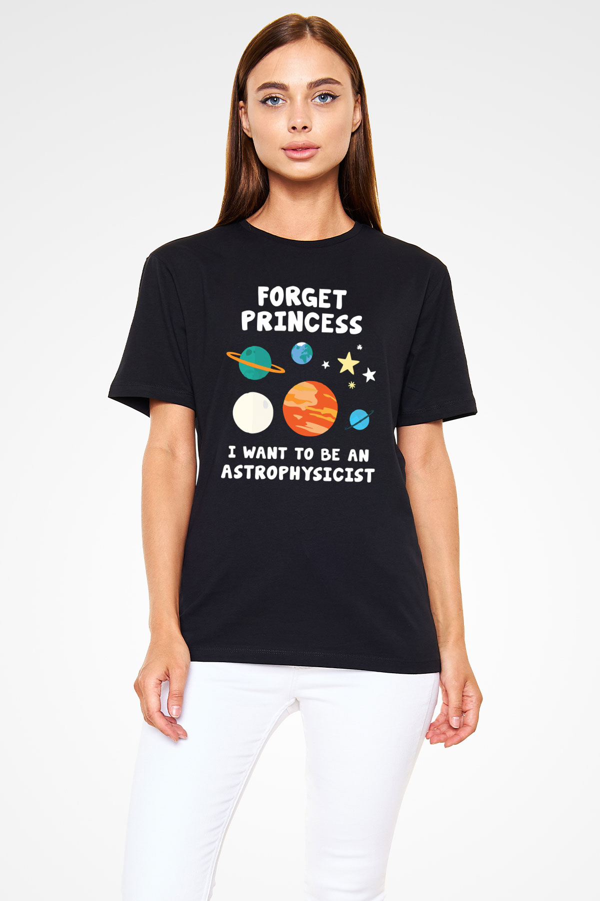 Astrofizikçi Siyah Unisex Tişört T-Shirt - TişörtFabrikası