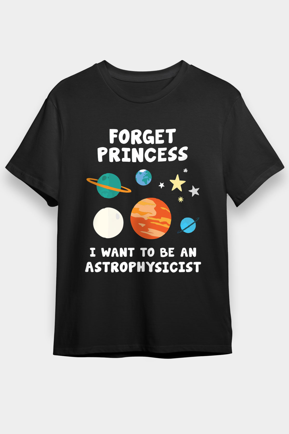 Astrofizikçi Siyah Unisex Tişört T-Shirt - TişörtFabrikası