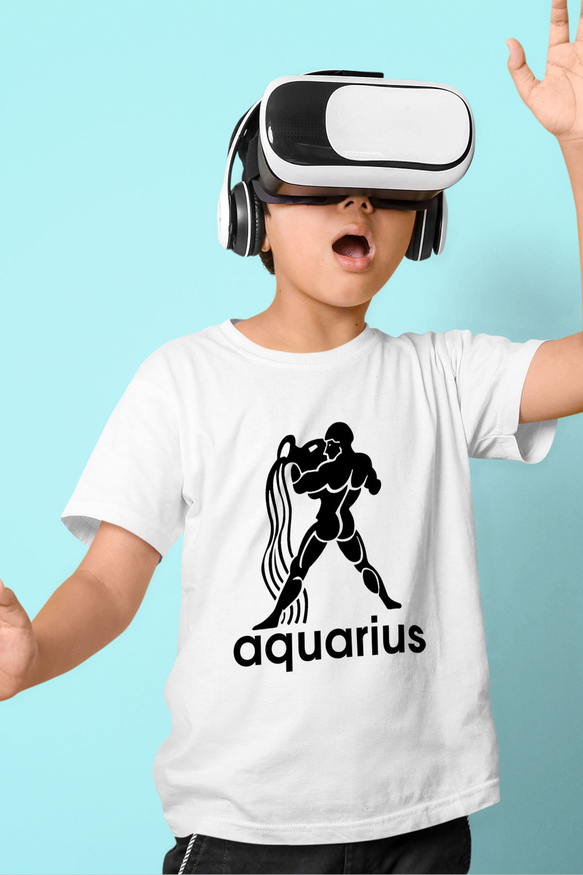 Astrolog Baskılı Beyaz Unisex Çocuk Tişört
